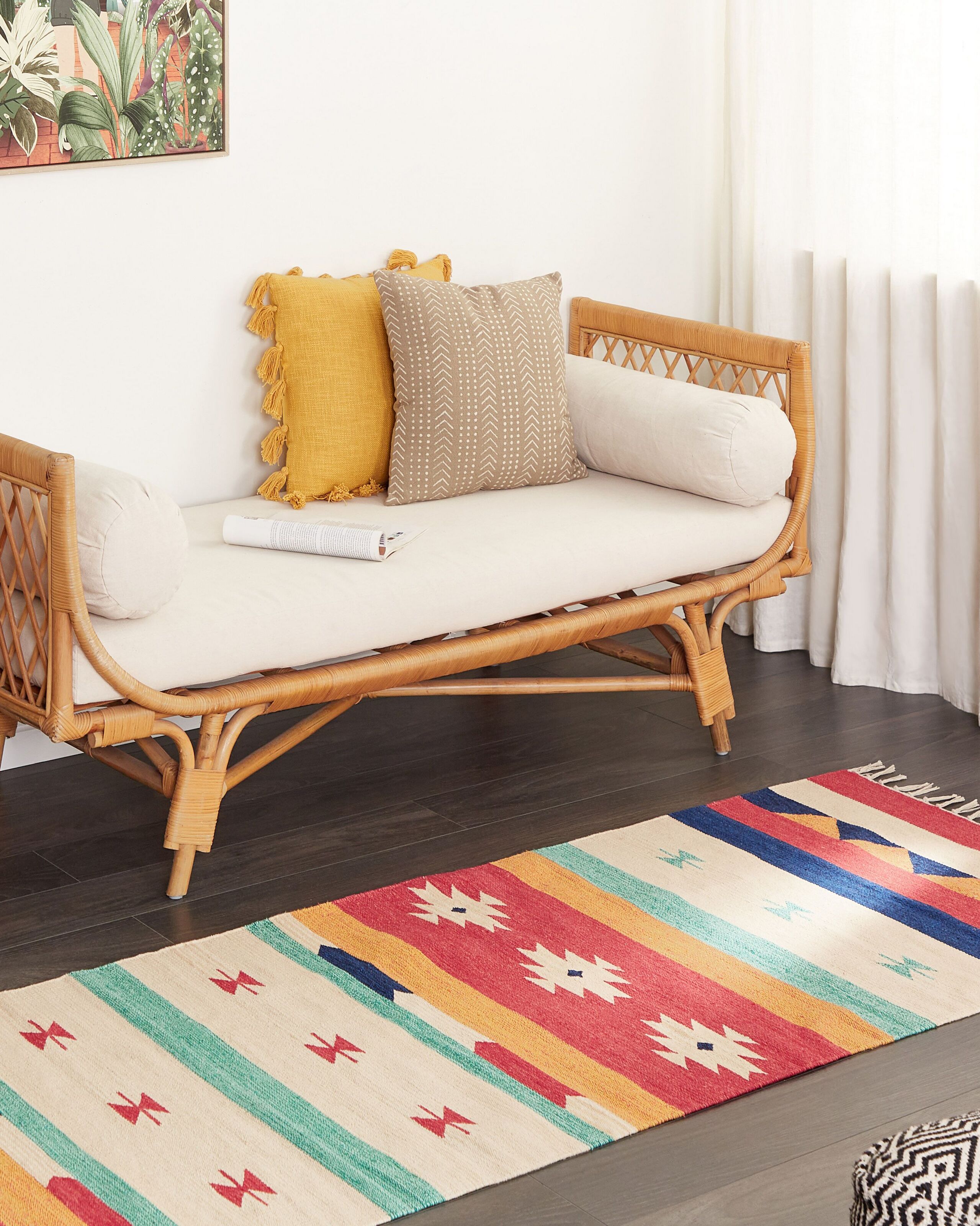 Beliani - Tapete Kilim em algodão multicolor 80 x 300 cm MARGARA