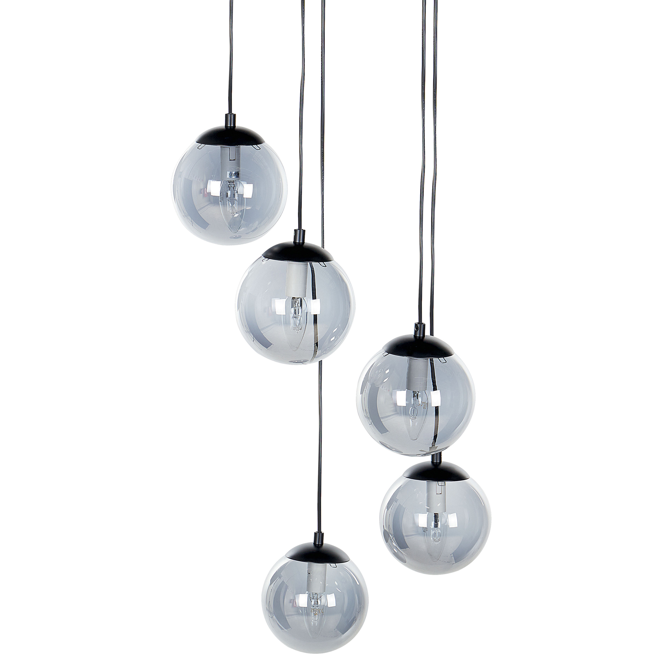 Hanglamp 5 lampen zwart NOEL