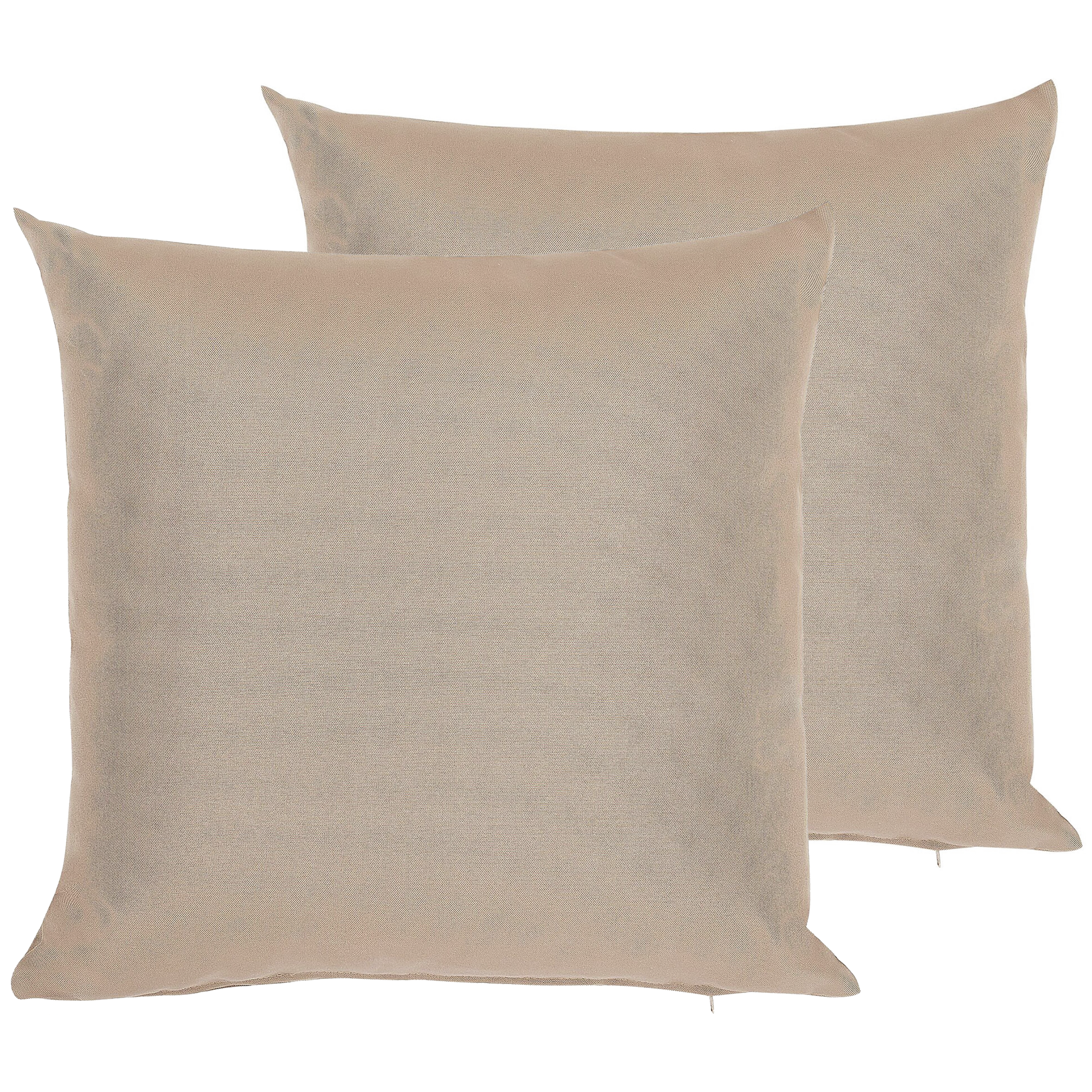 Set van 2 kussens Zandbeige PALAIROS 40 x 40 cm