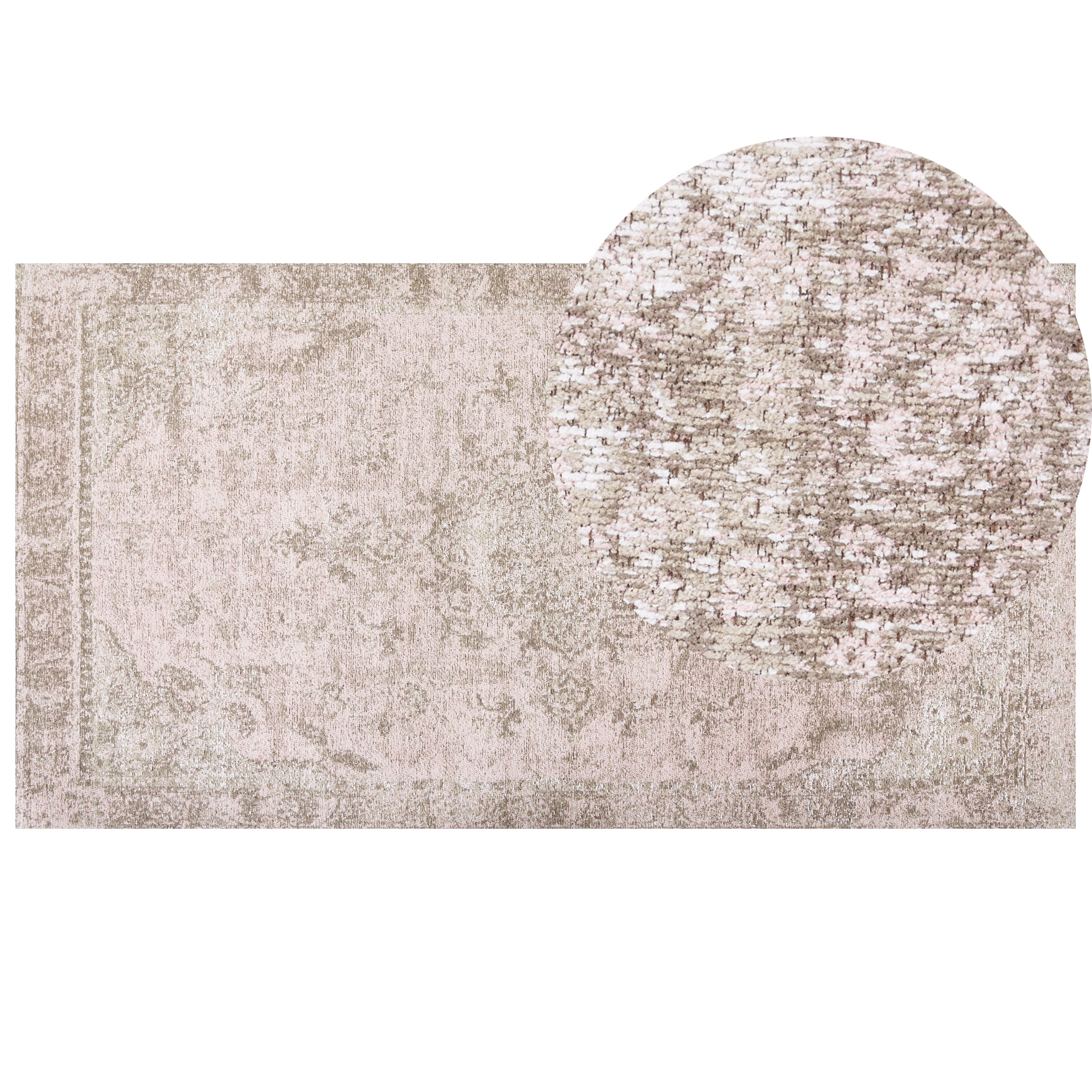 Vloerkleed katoen roze 80 x 150 cm MATARIM