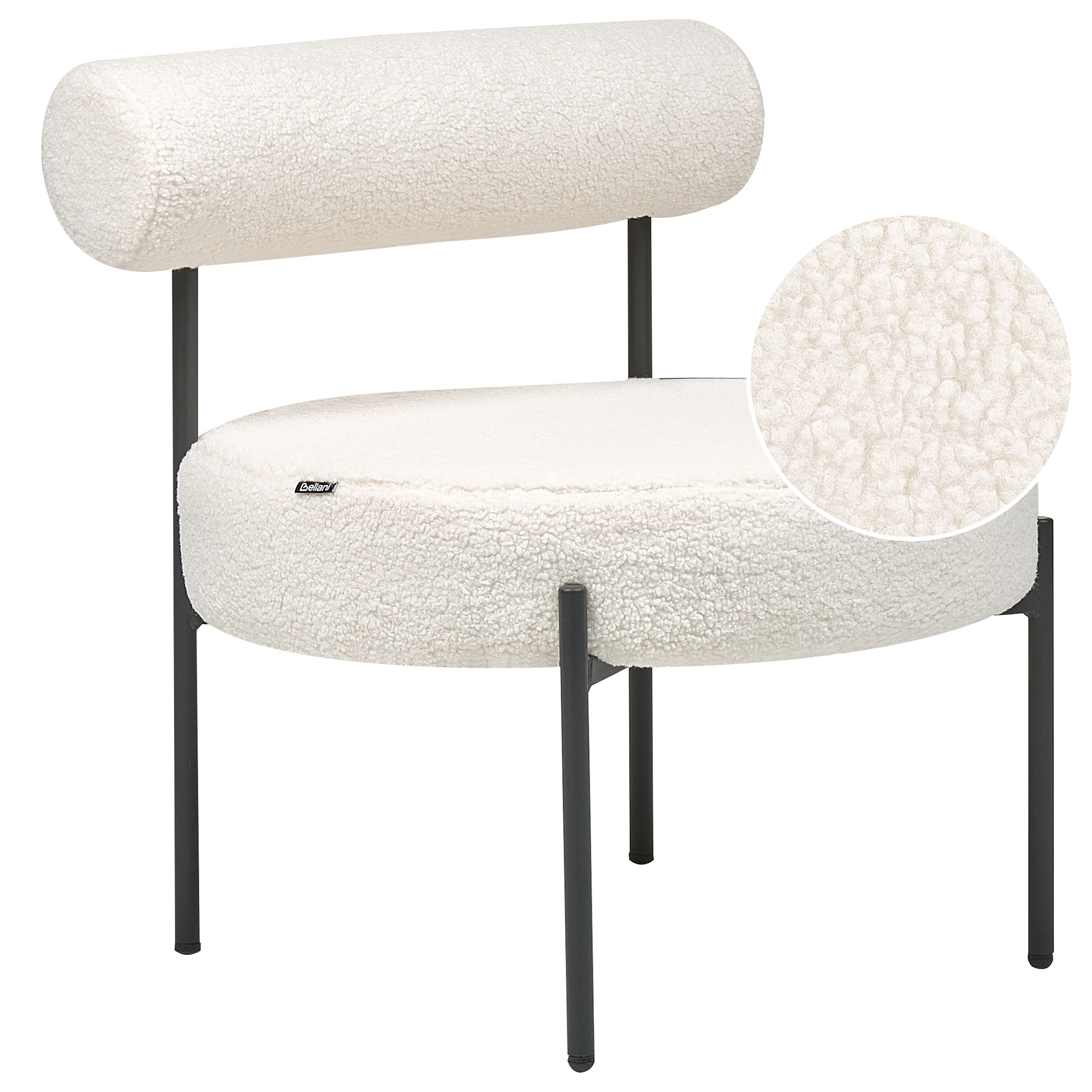 Fauteuil Bouclé Wit ALPHA