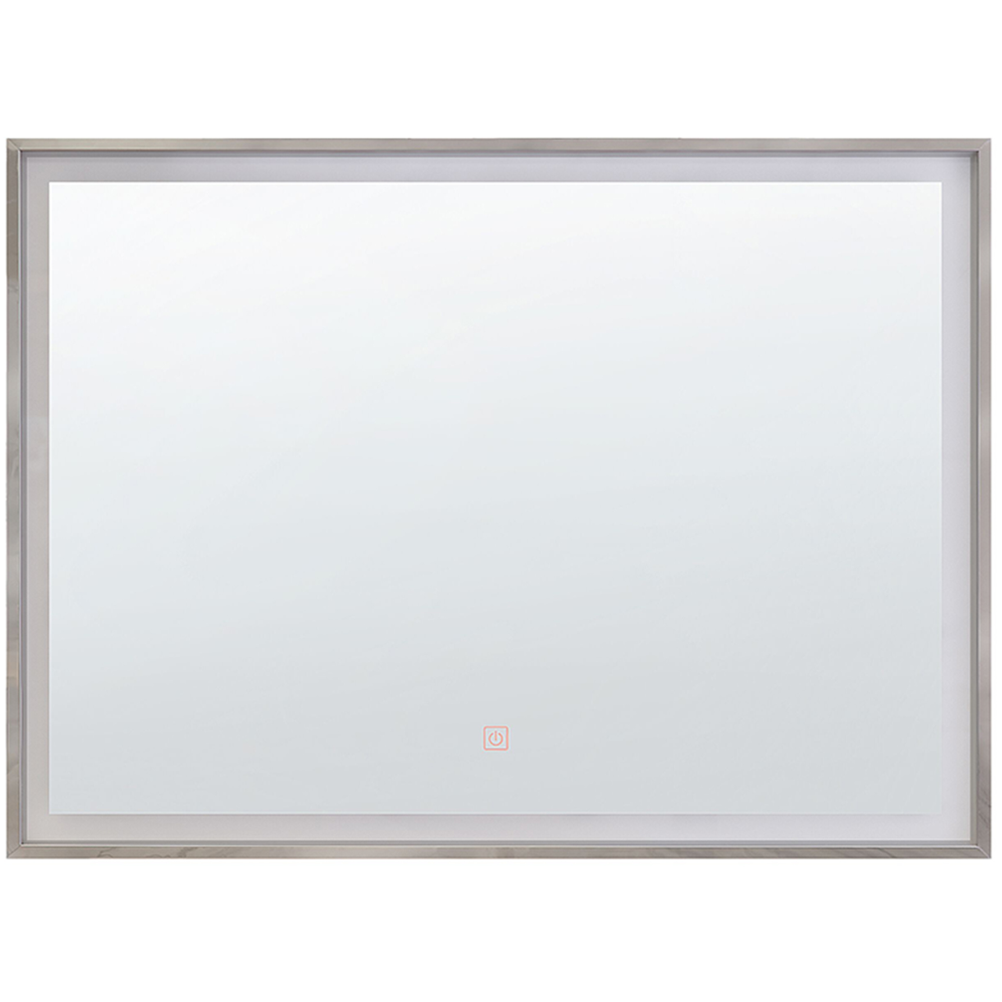 Badkamerspiegel met LED zilver 80 x 60 cm ARGENS