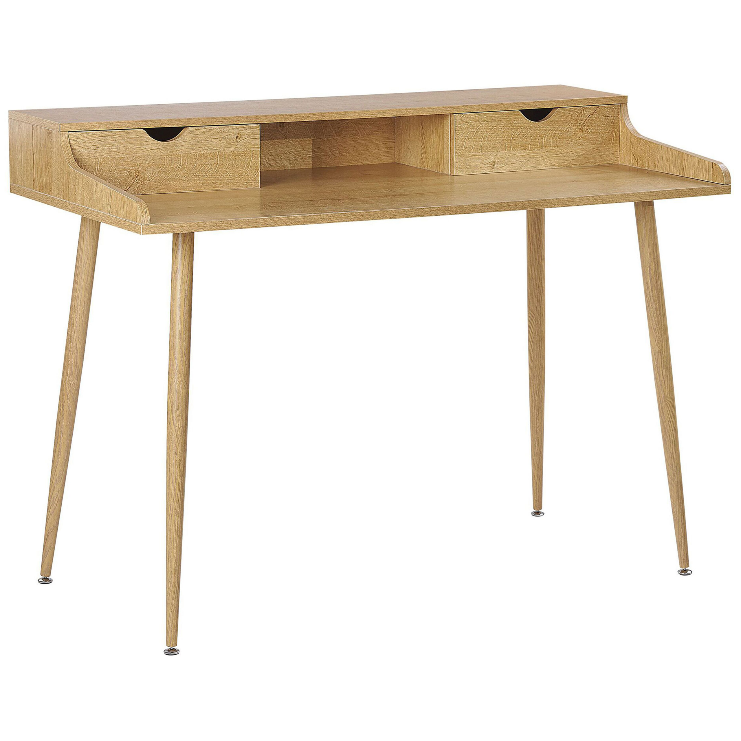 Beliani LENORA - Bureau-Lichte houtkleur-MDF - Beliani LENORA - Bureau-Lichte houtkleur-MDF -