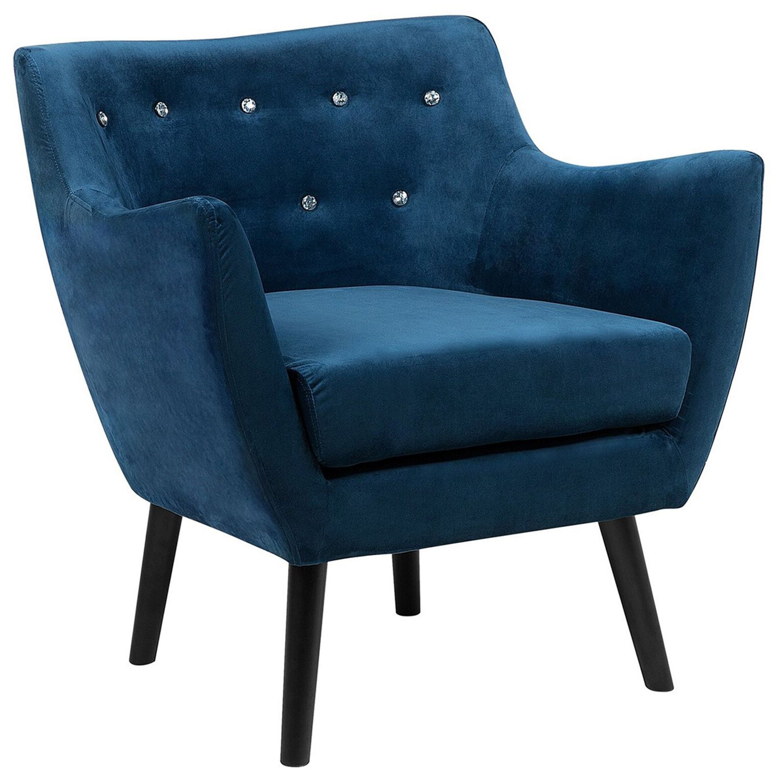 Fauteuil Fluweel Marineblauw DRAMMEN