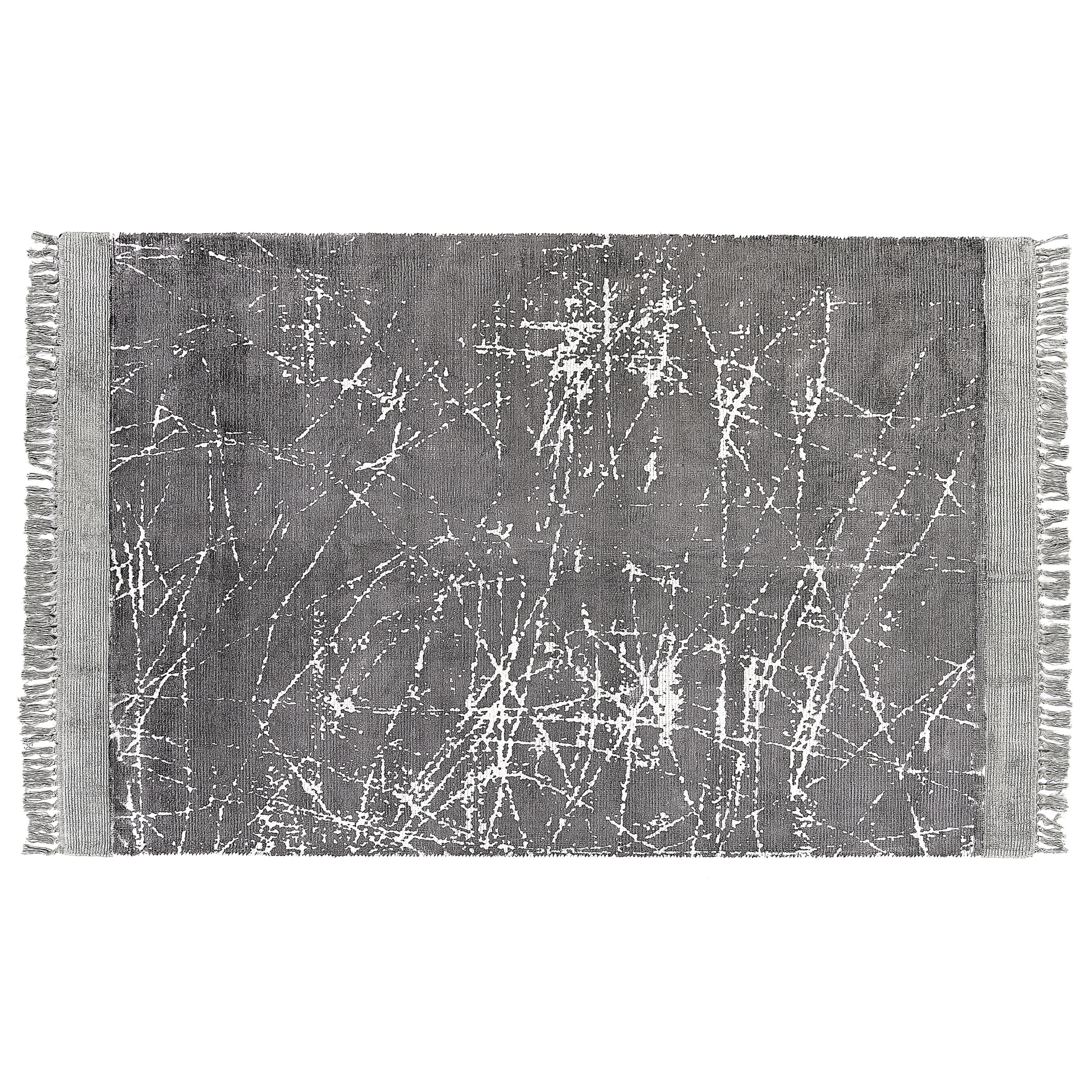 Vloerkleed viscose grijs 140 x 200 cm HANLI