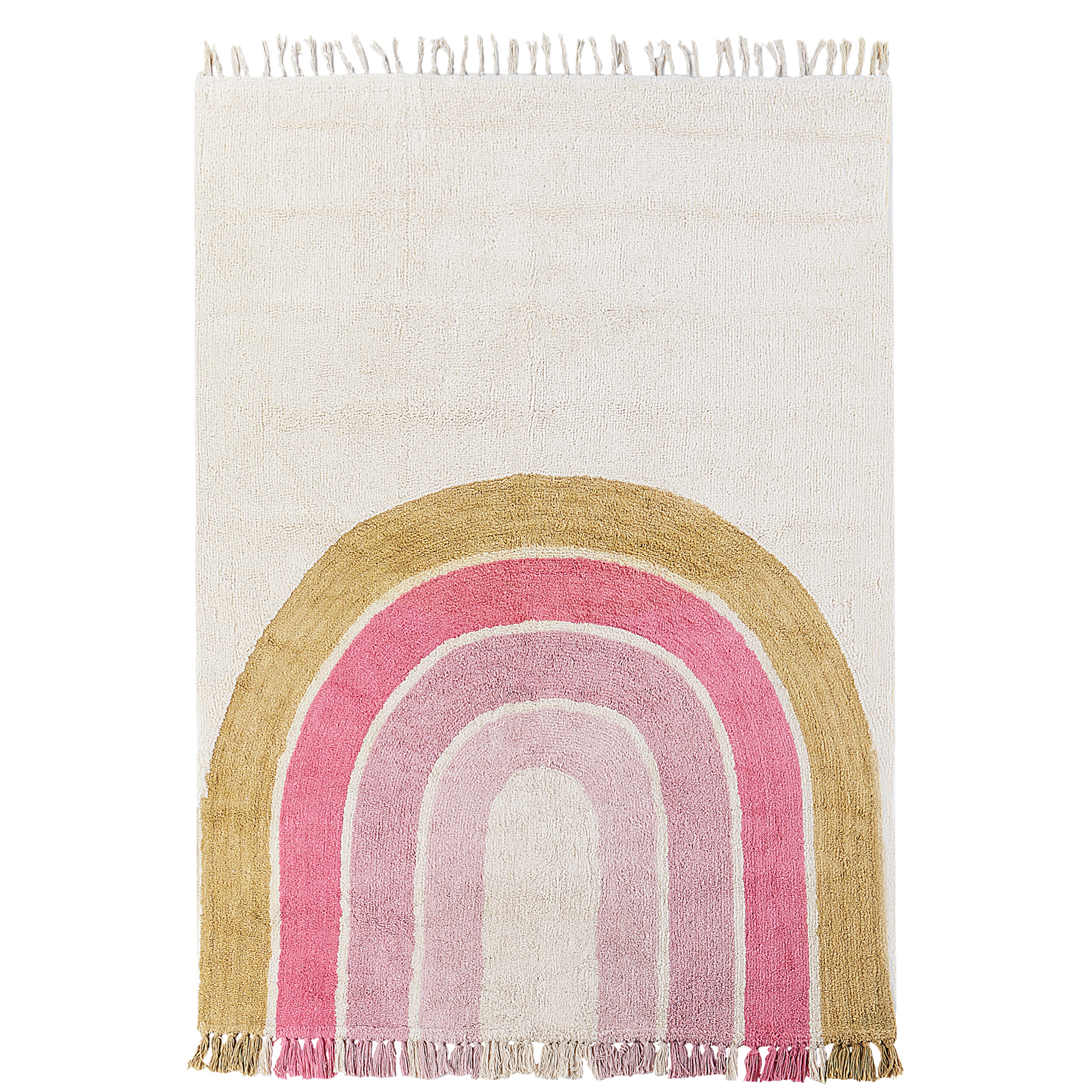 Vloerkleed katoen beige/roze 140 x 200 cm TATARLI