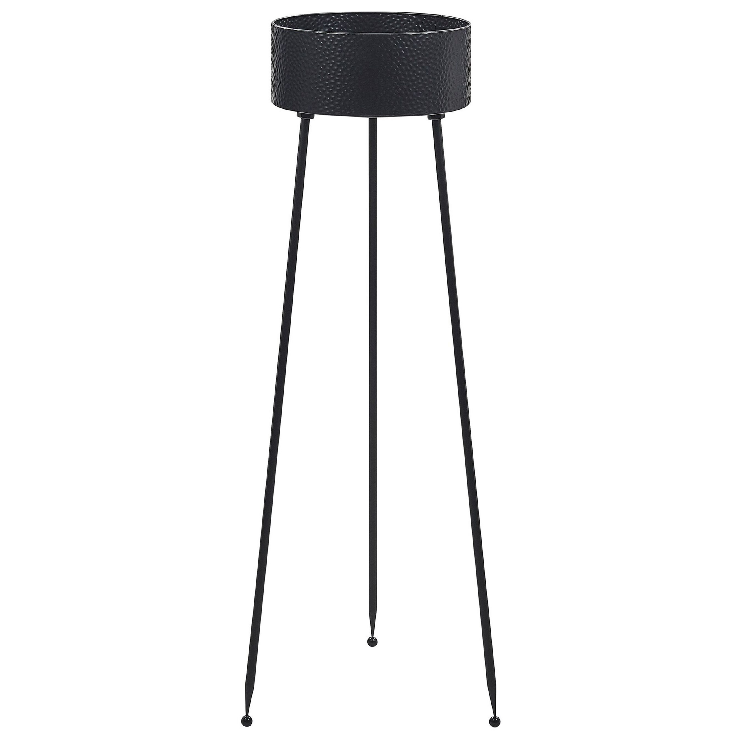 Bloempot zwart 31x31x88 cm LEIKA