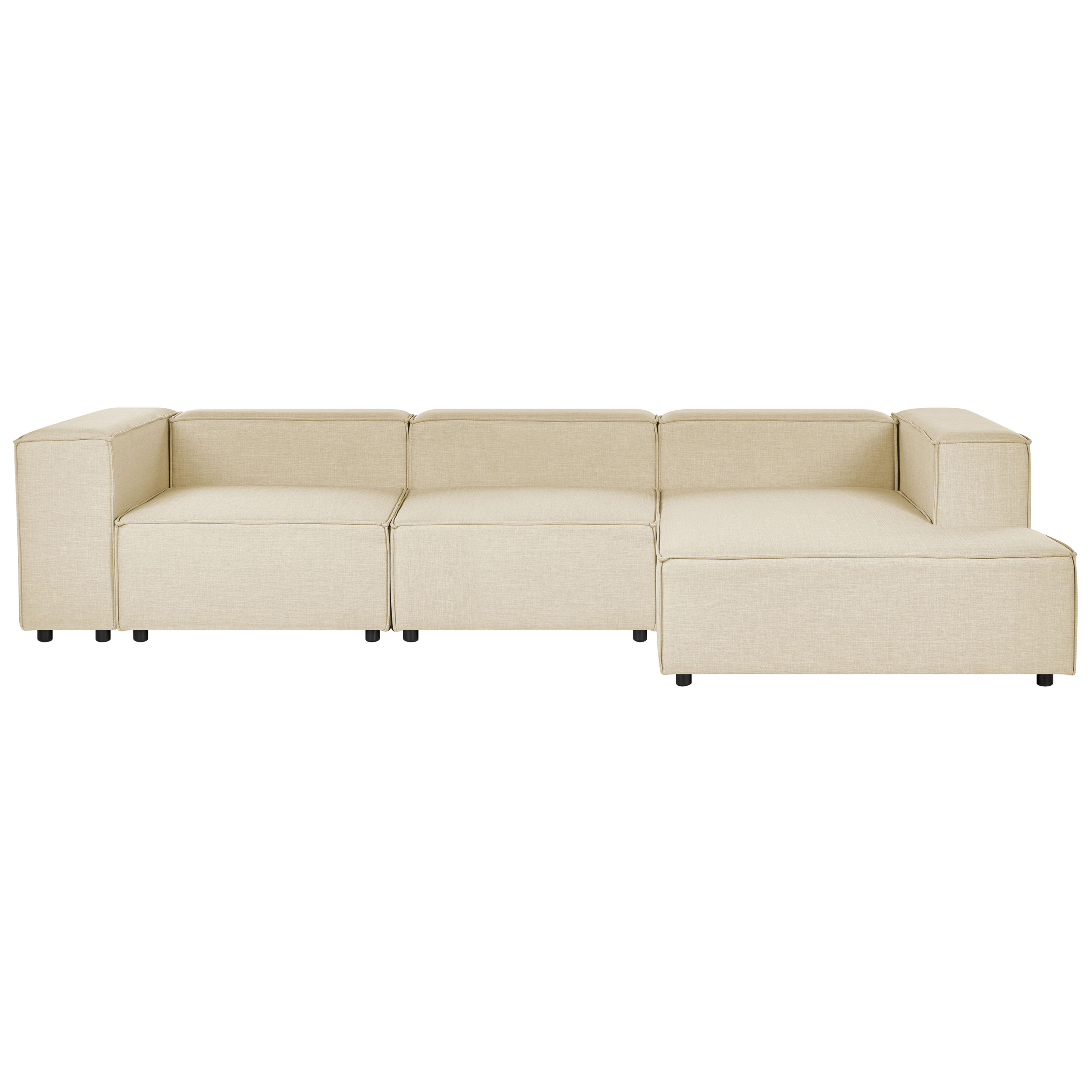 Hoekbank linnen beige linkszijdig APRICA