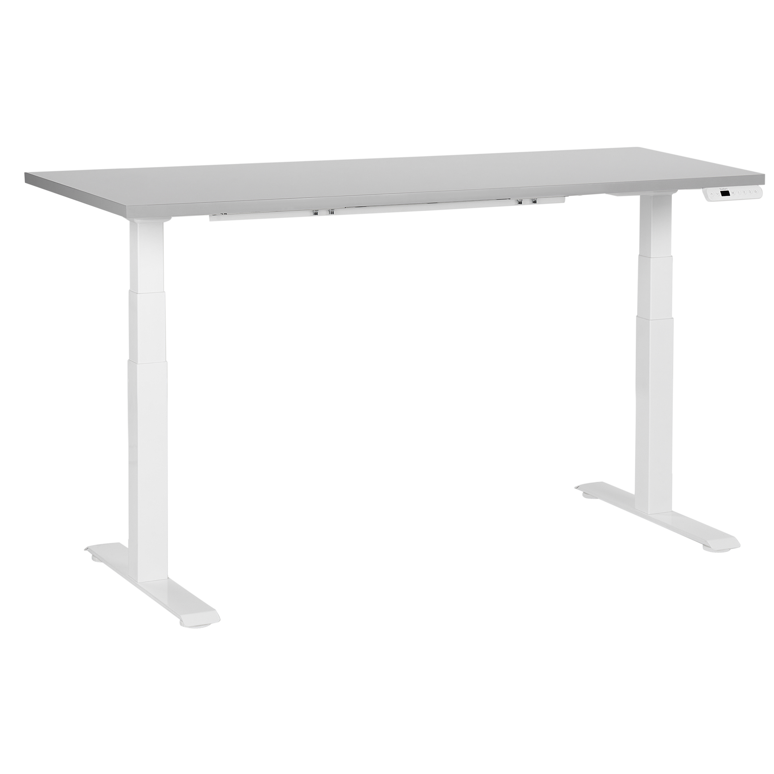 Verstelbaar bureau Elektrisch 160 x 72 cm Lichtgrijs DESTINES Diverse Formaten