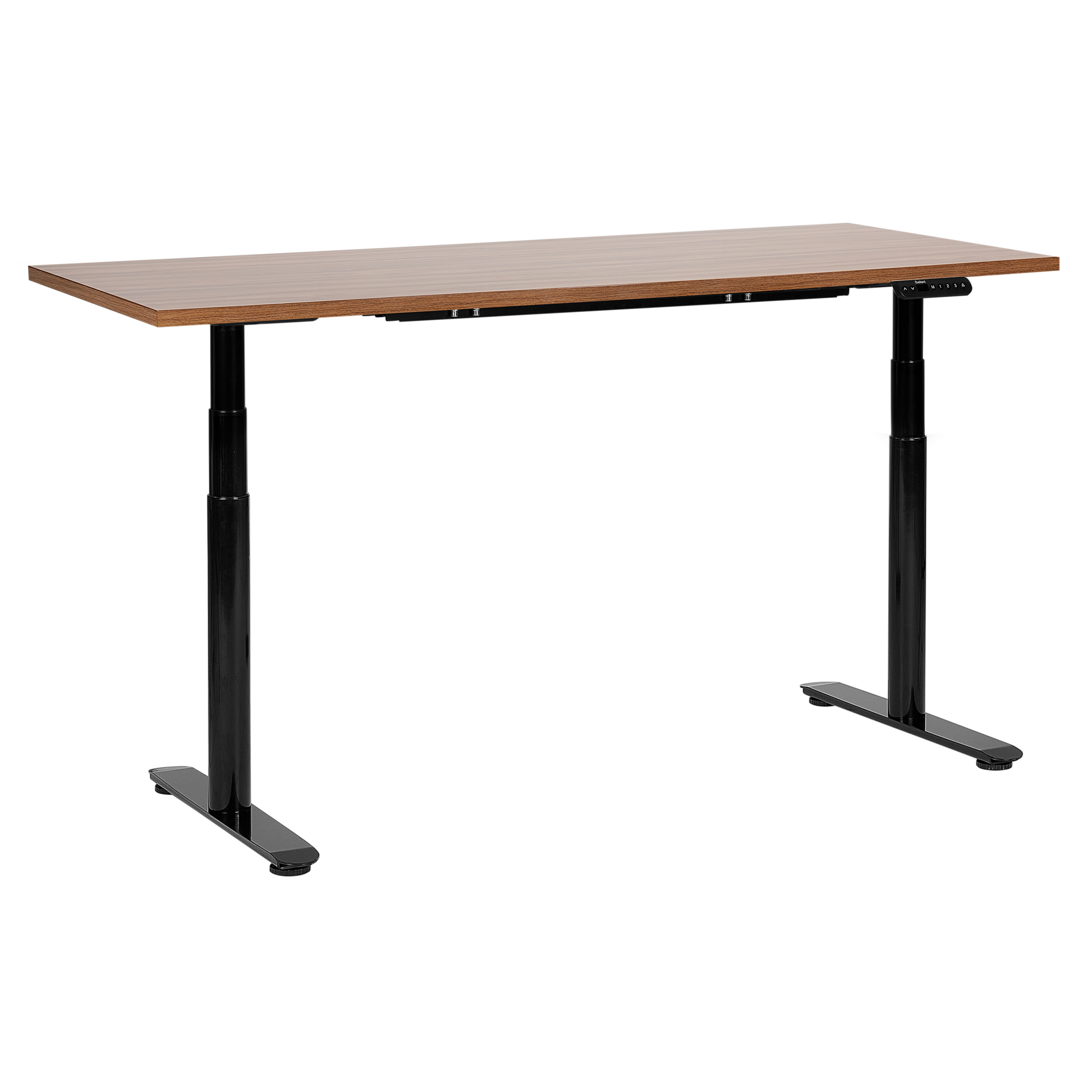 Verstelbaar bureau Elektrisch 160 x 72 cm Donkere houtkleur DESTINAS Diverse Formaten