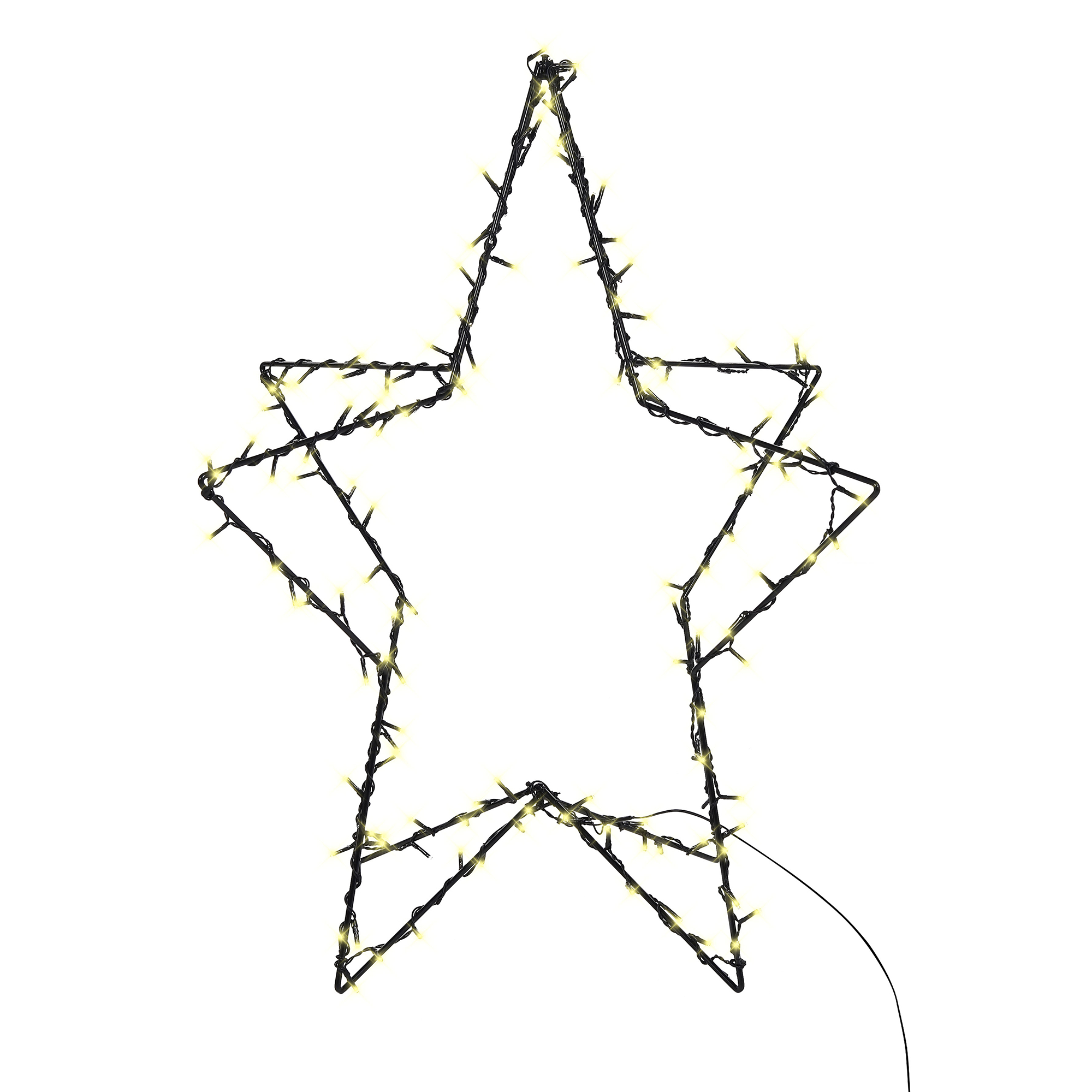 Kerstdecoratie voor buiten LED-verlichting zwart 80 cm KERSILO
