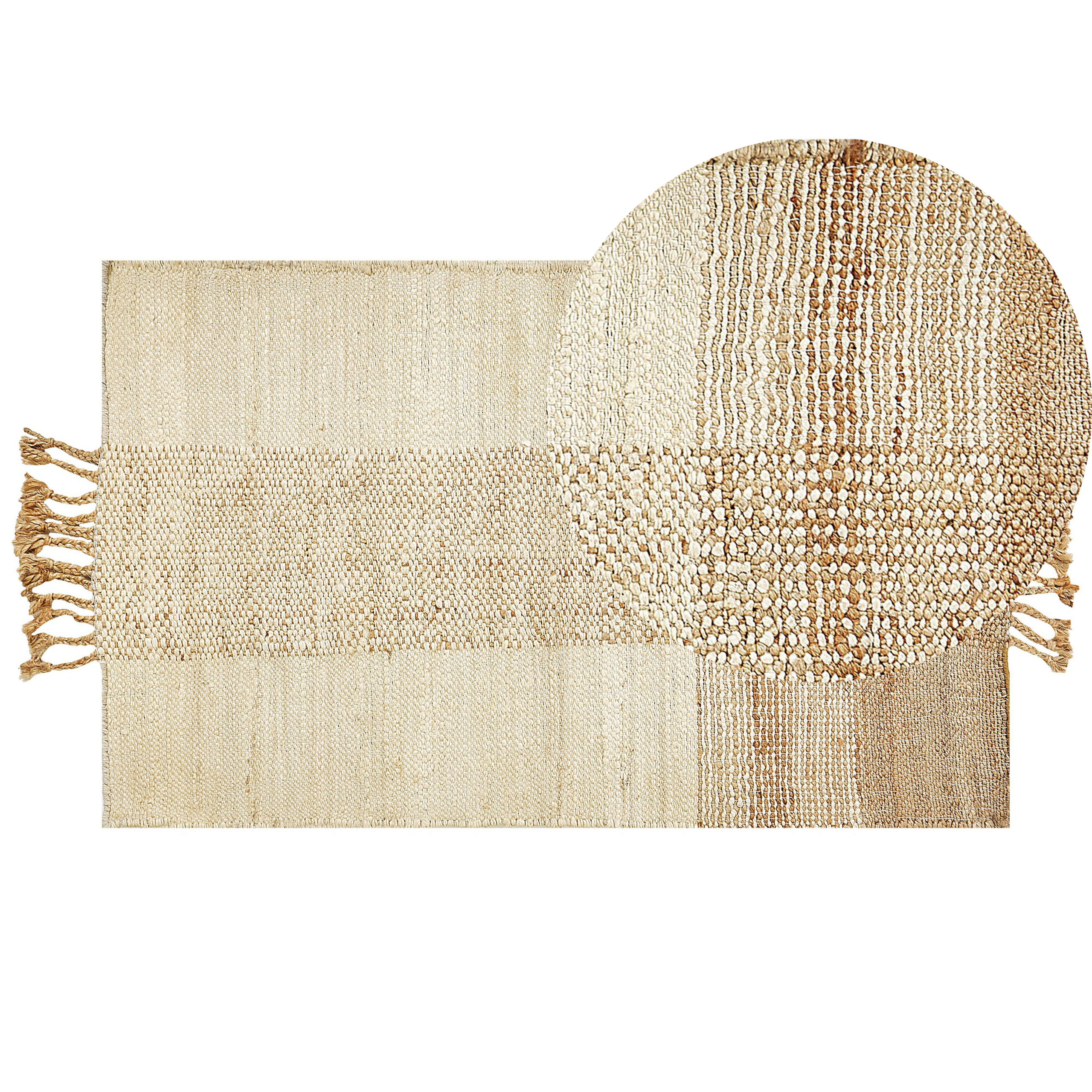 Vloerkleed jute beige 80 x 150 cm HAMZALAR