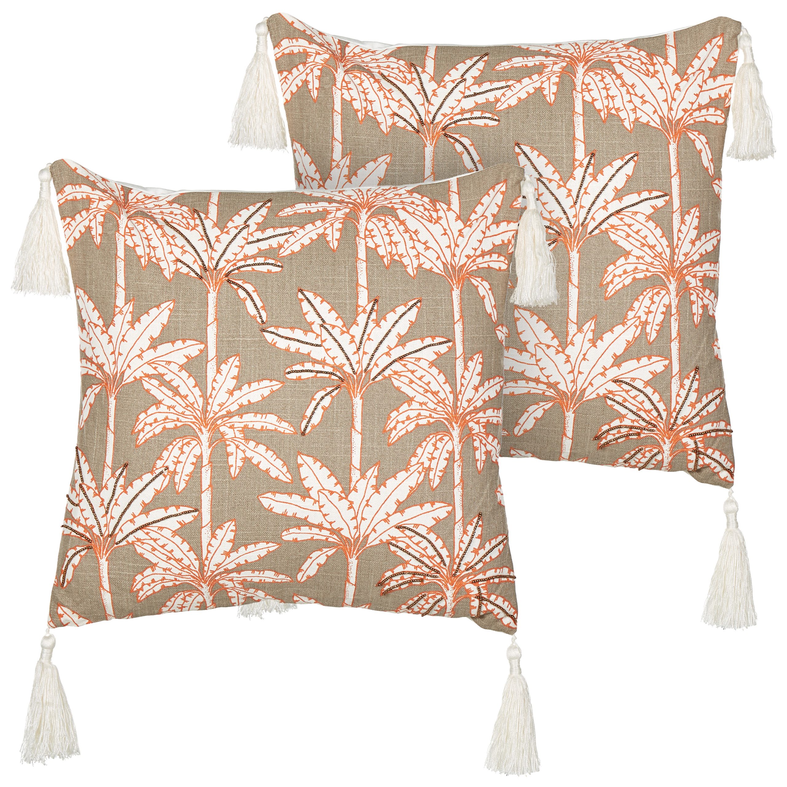Set van 2 kussens Katoen Multicolor MELOBESIA 45 x 45 cm