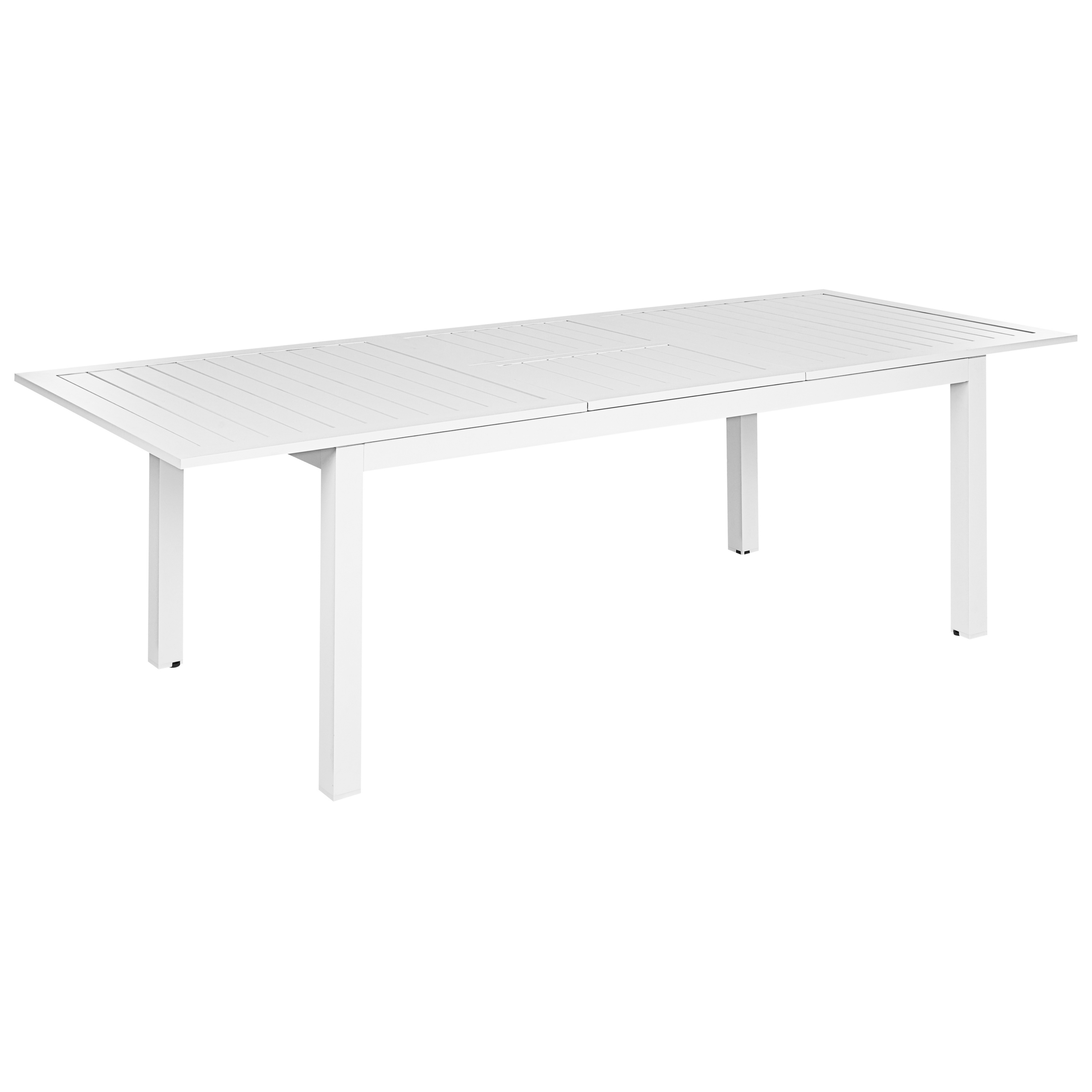 Tuintafel 180/240 x 90 cm Kunststof Wit SKALOMA