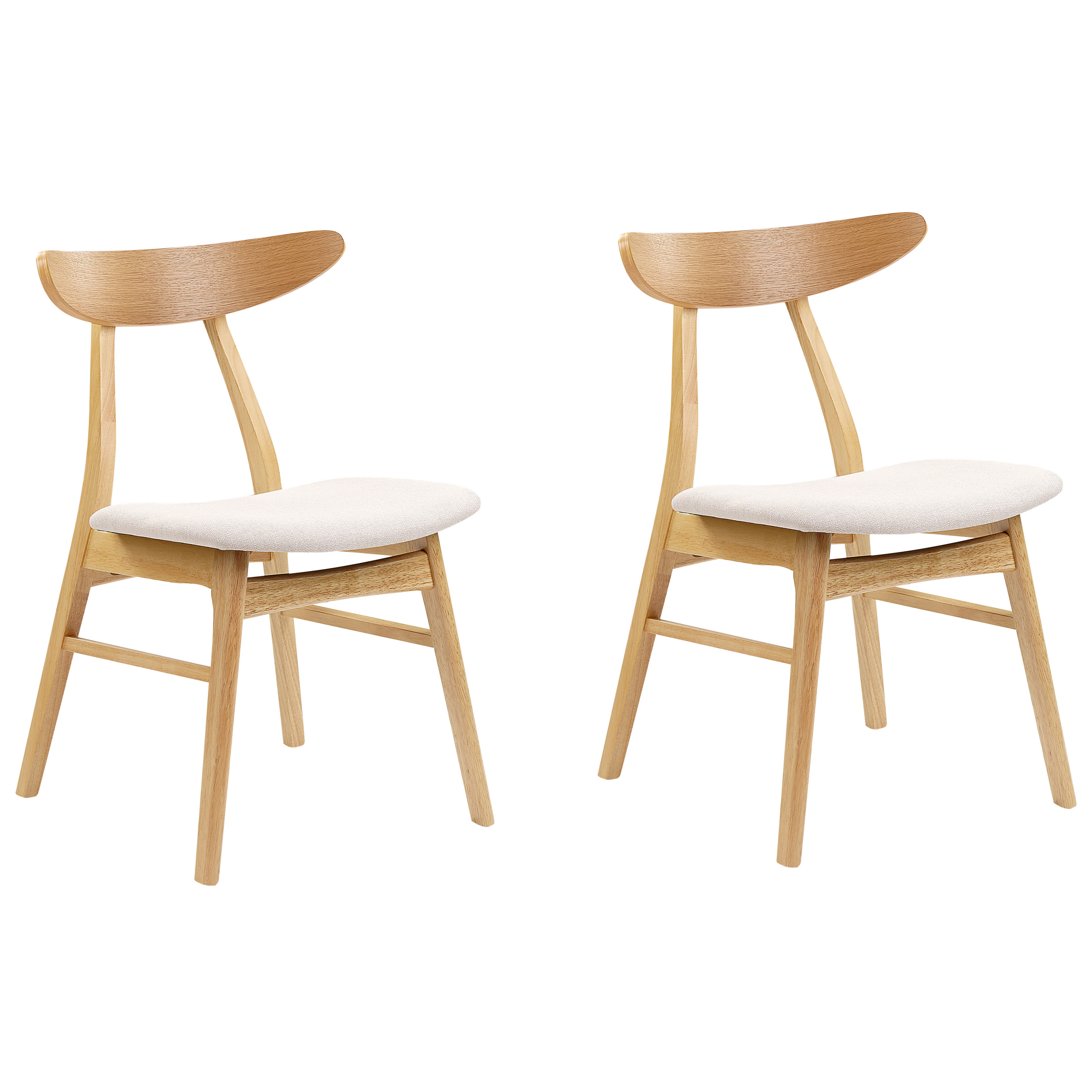 Eetkamerstoel Set van 2 Lichtbeige LYNN