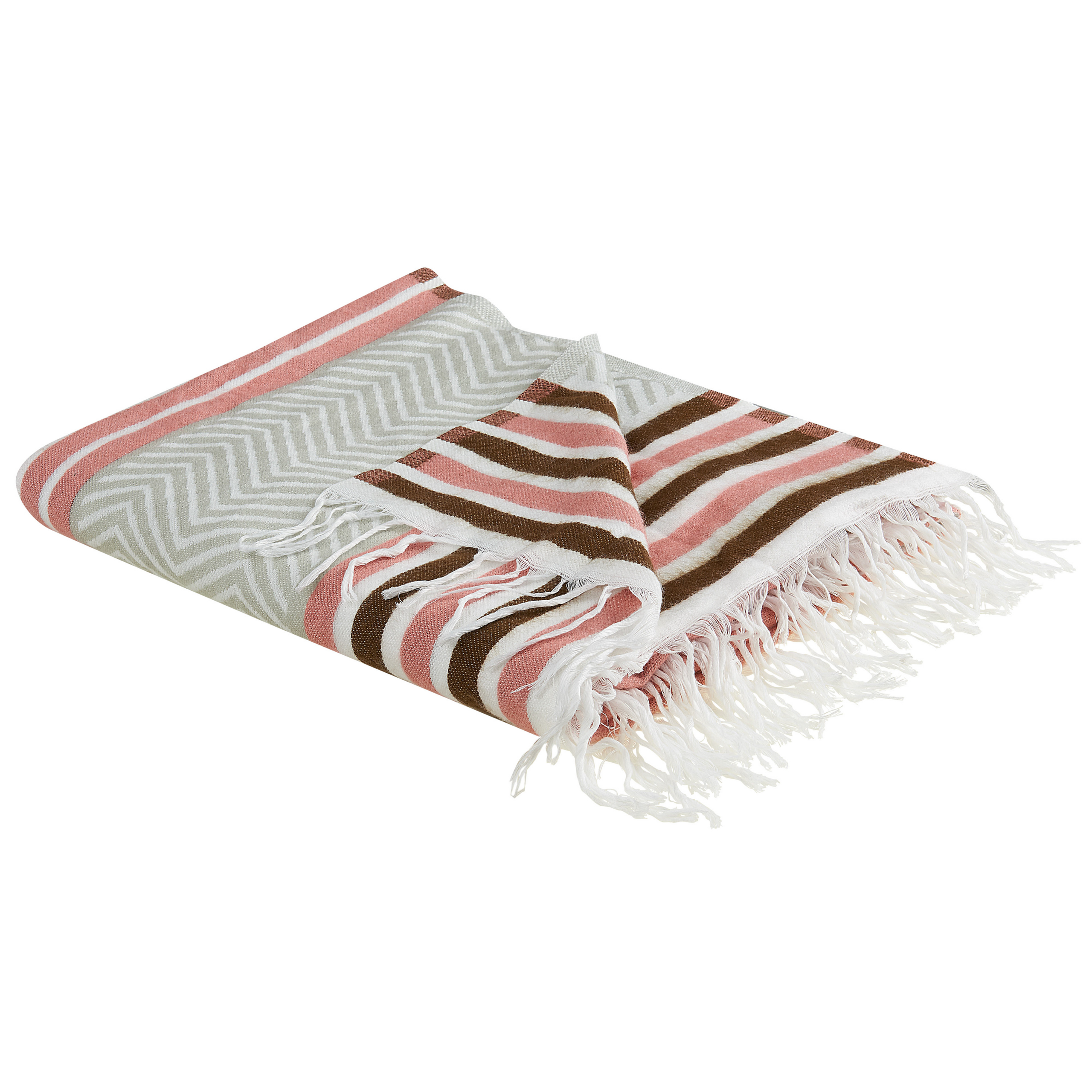 Deken roze/beige 130 x 170 cm MAGAR