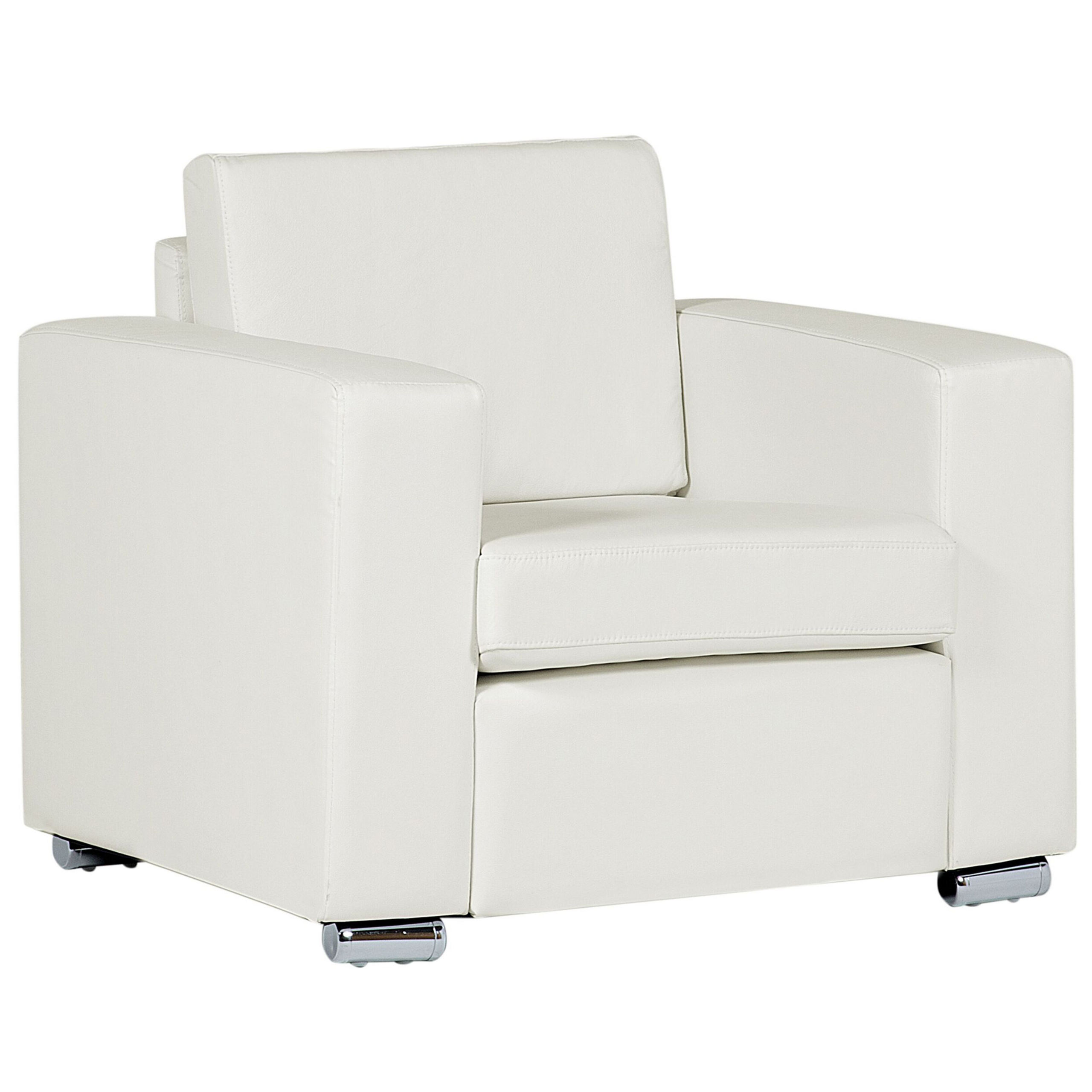 Fauteuil Leer Wit HELSINKI