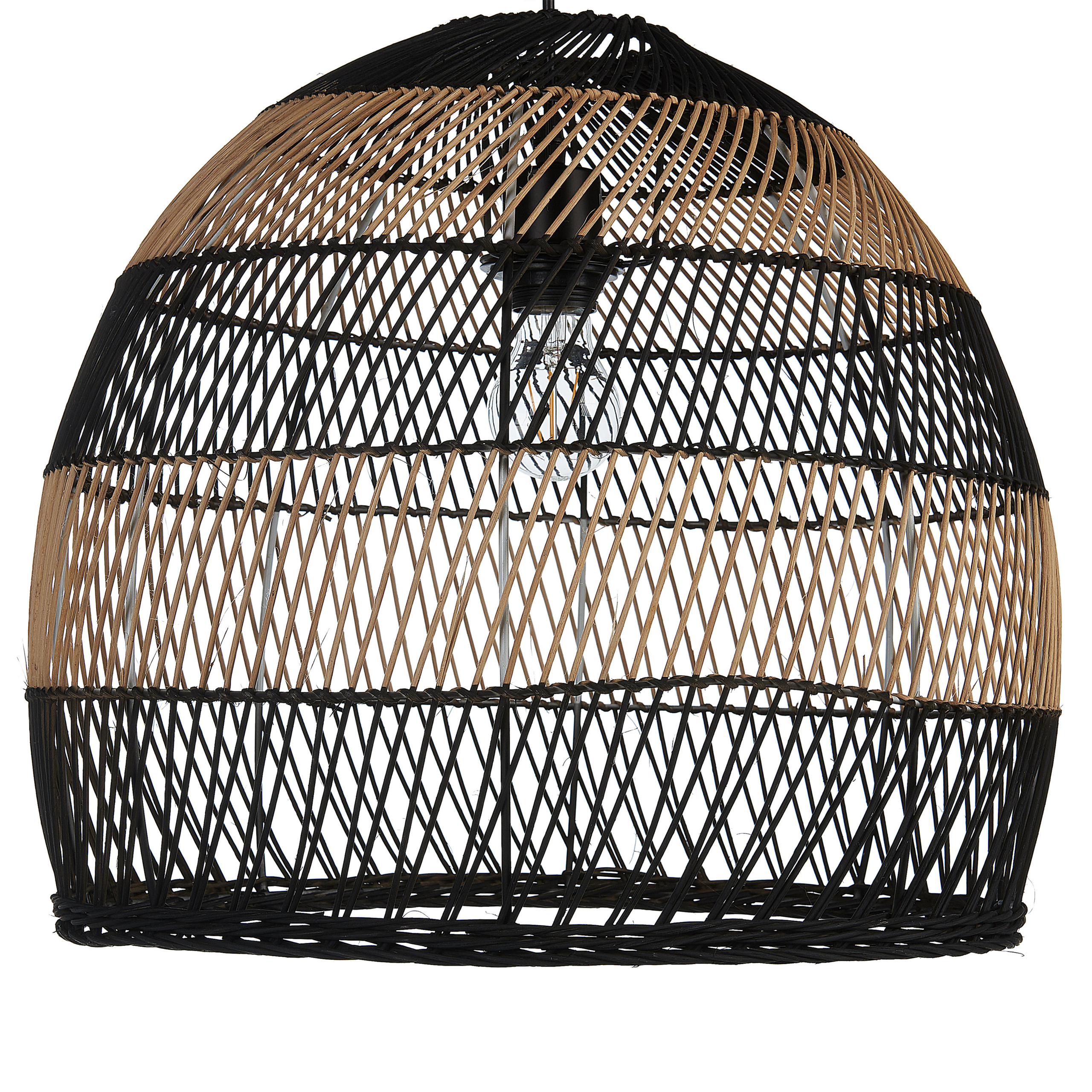 Hanglamp zwart/naturel BUMI