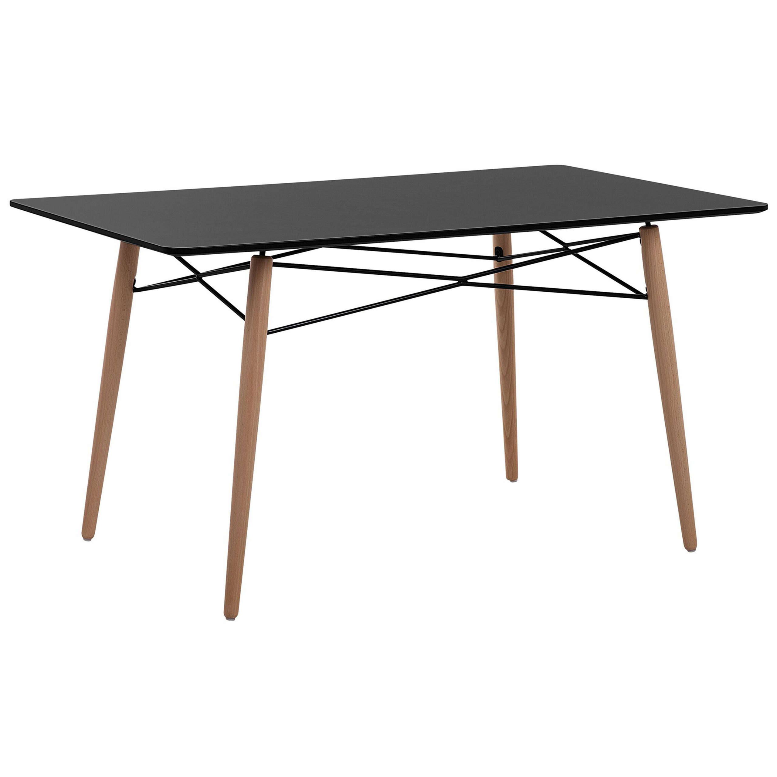 Eettafel MDF zwart 140 x 80 cm BIONDI