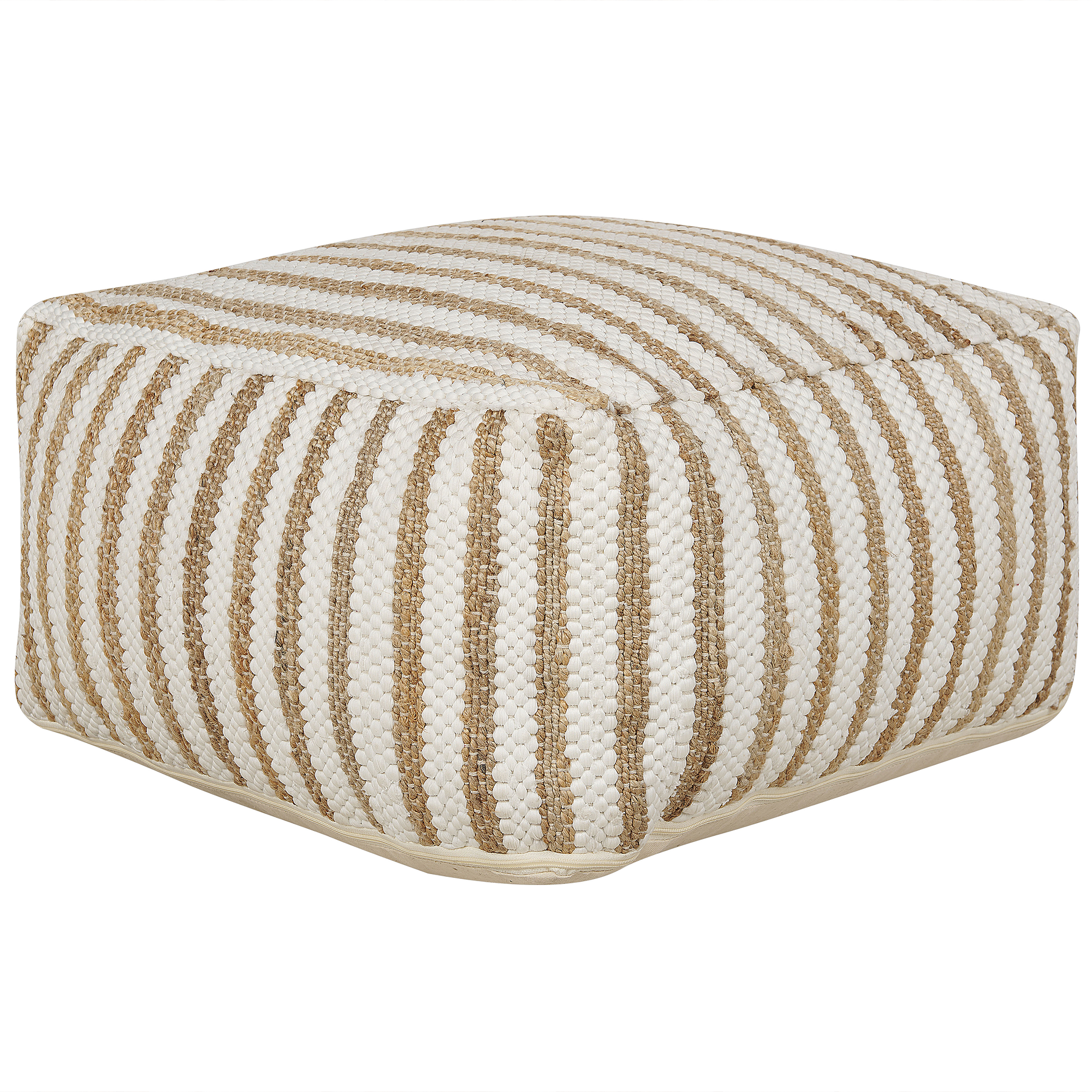 Poef jute beige/wit ALMATTI