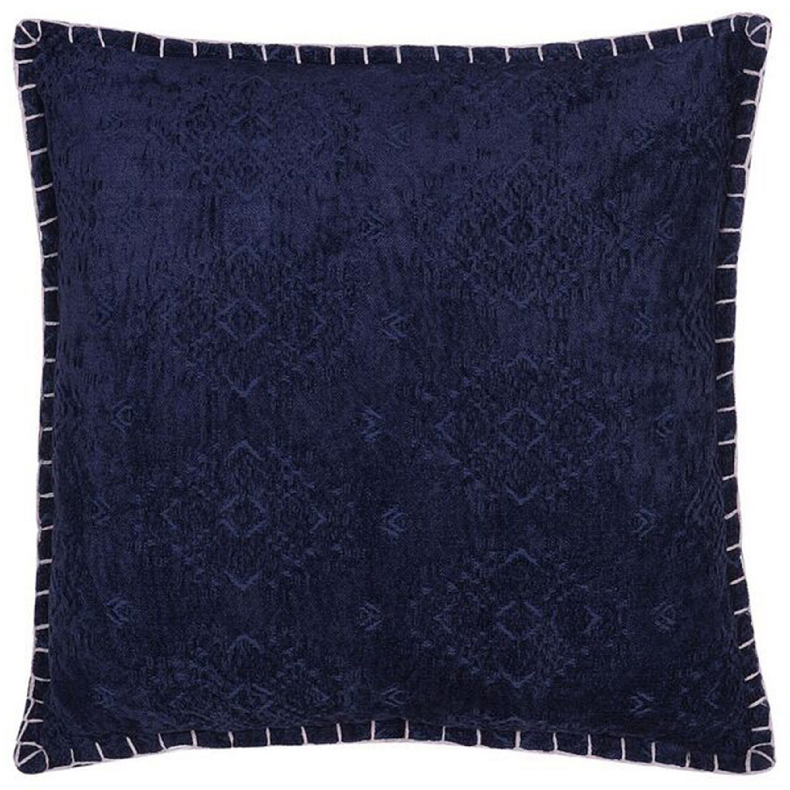 Sierkussen Reliëf Donkerblauw MELUR 45 x 45 cm