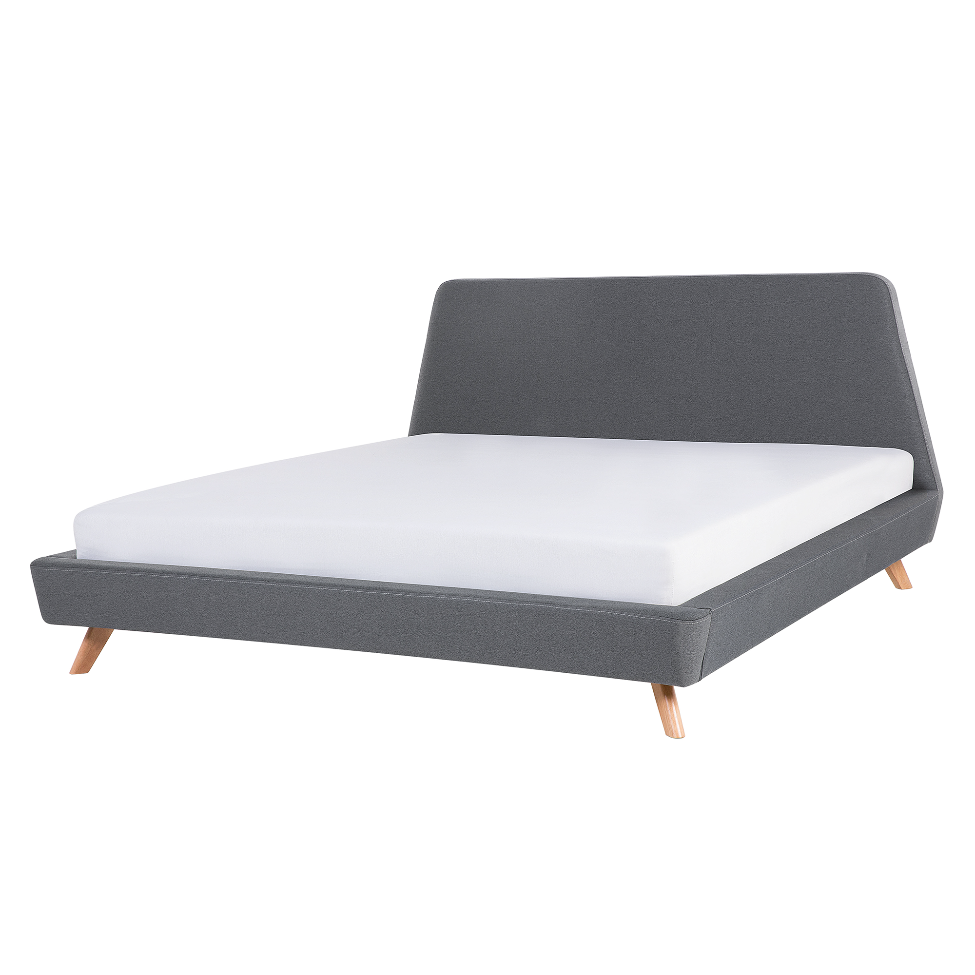 Bed stof grijs 180 x 200 cm VIENNE