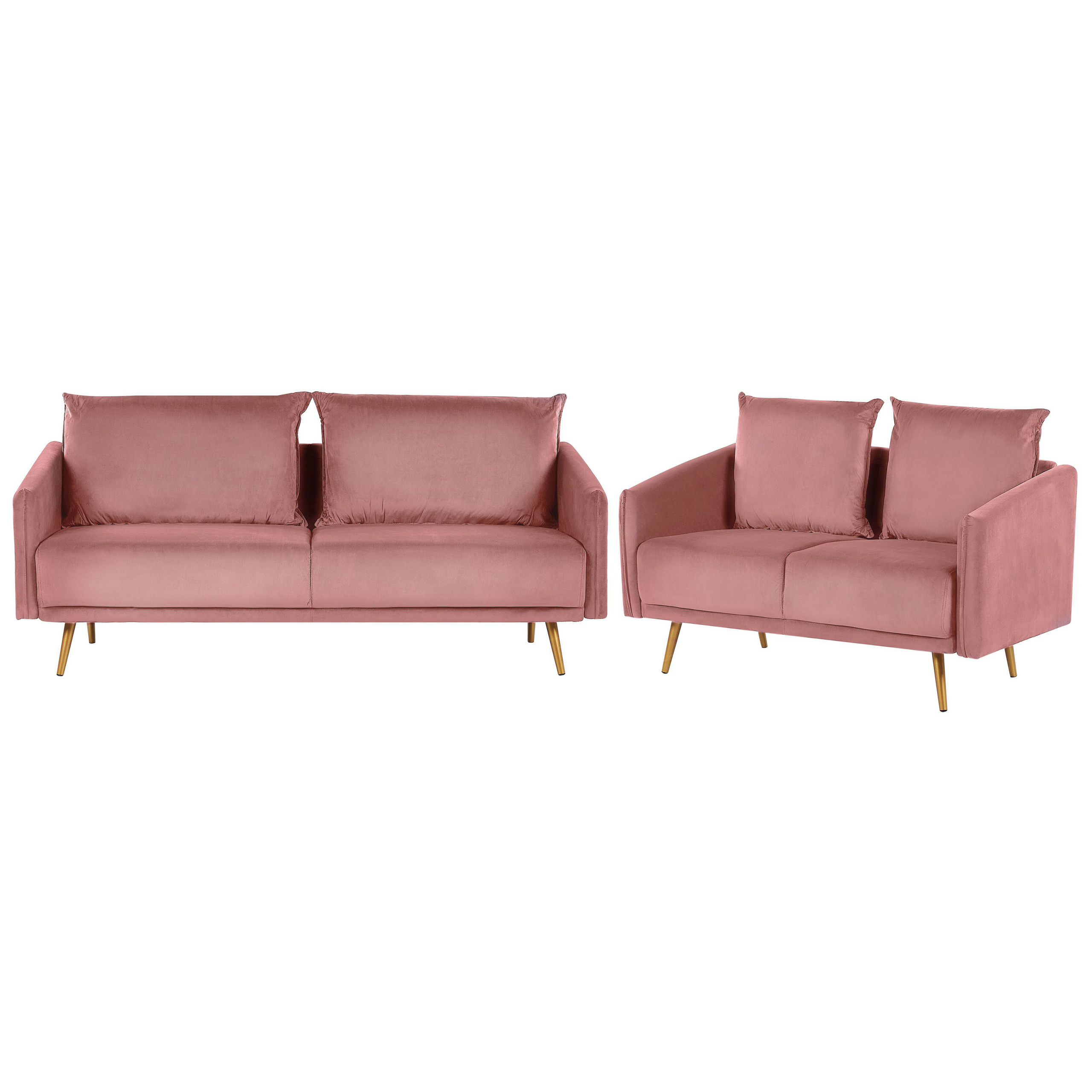 Bankenset fluweel roze MAURA