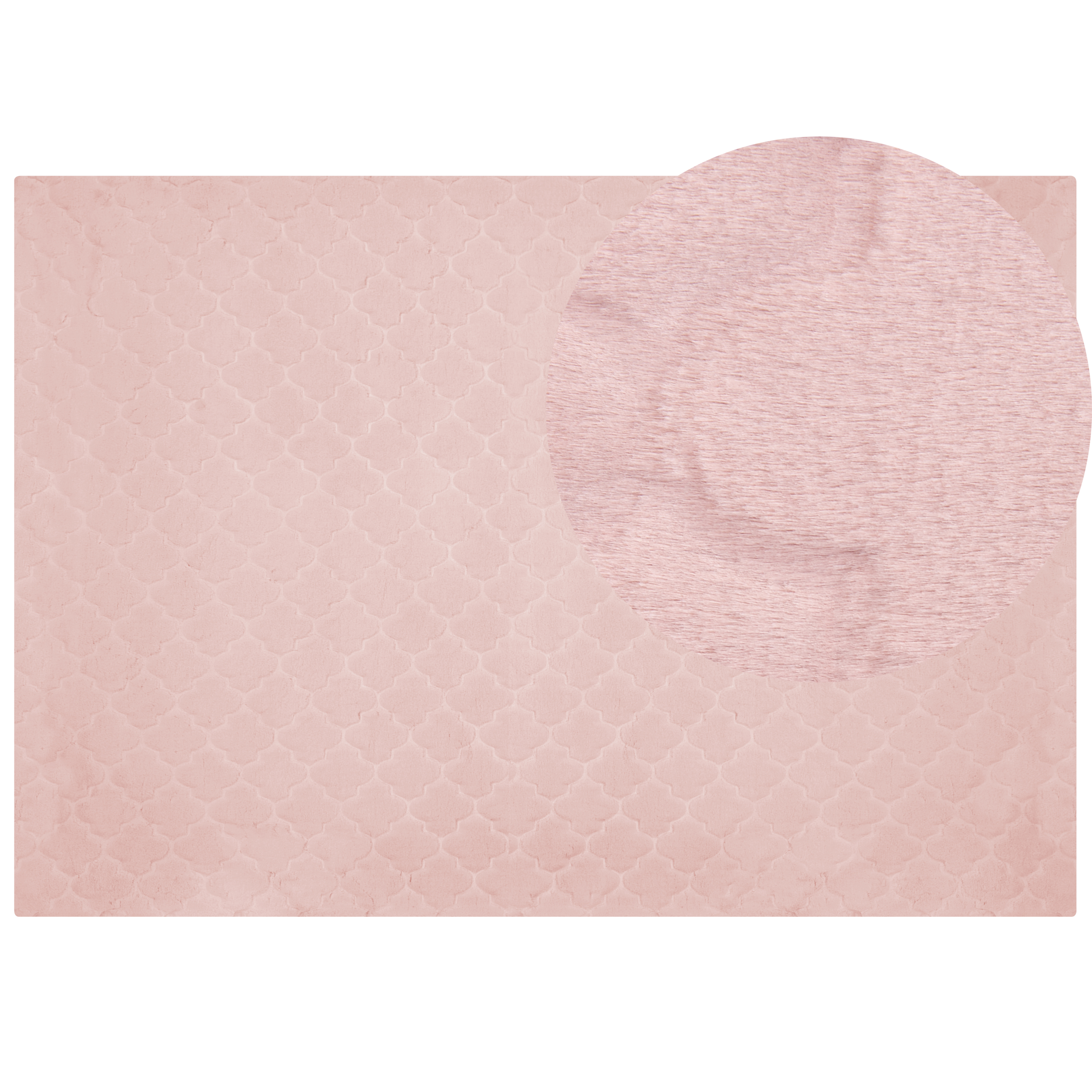 Vloerkleed kunstbont roze 160 x 230 cm GHARO