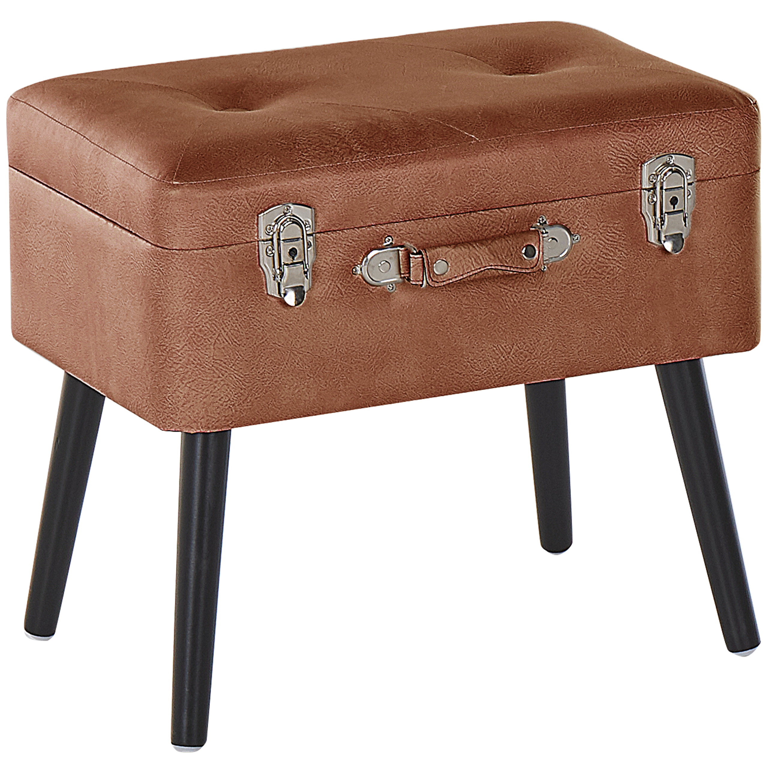 Hocker kunstleer bruin MALLARD