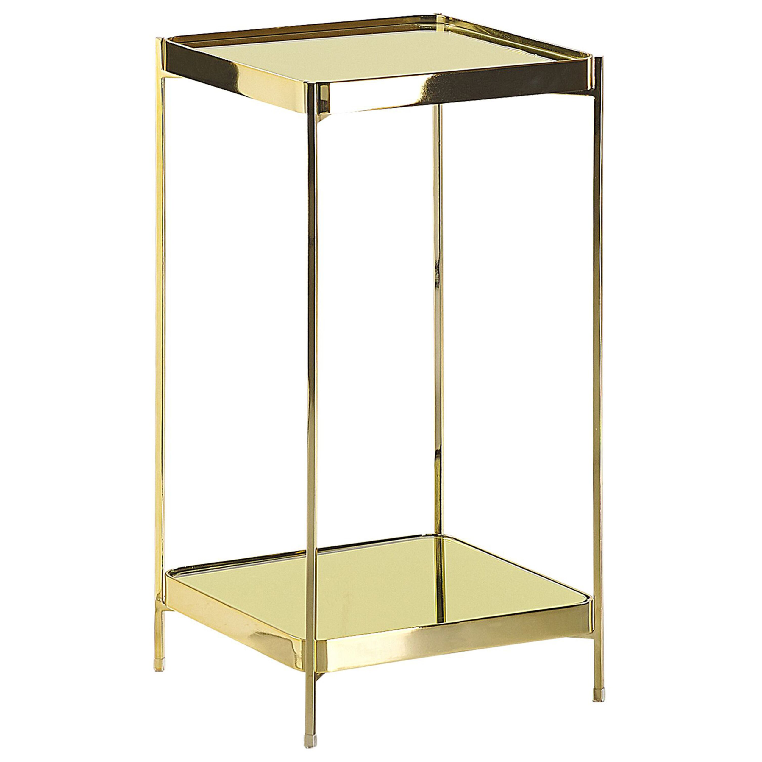Bijzettafel glas goud ALSEA