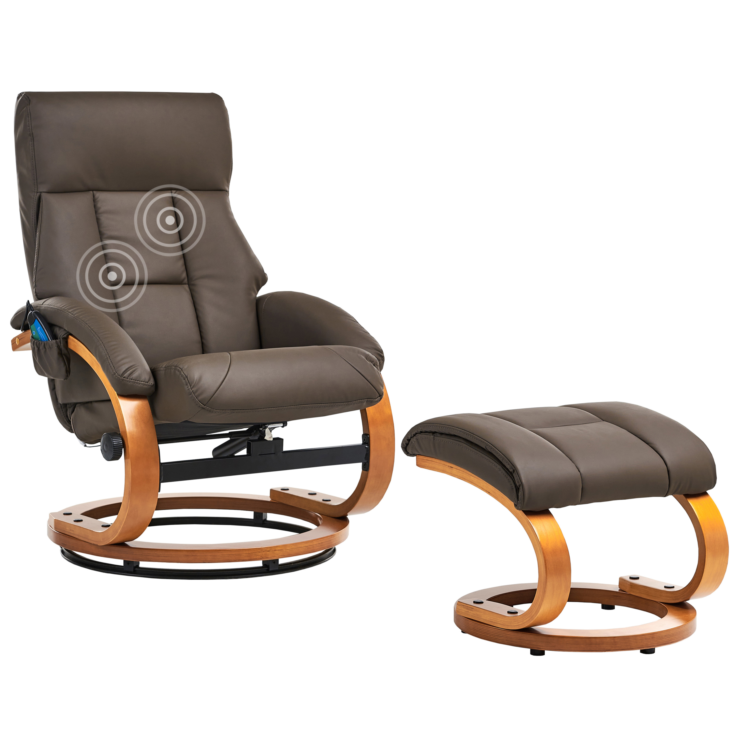 Massagestoel Kunstleer Donkerbruin FORCE
