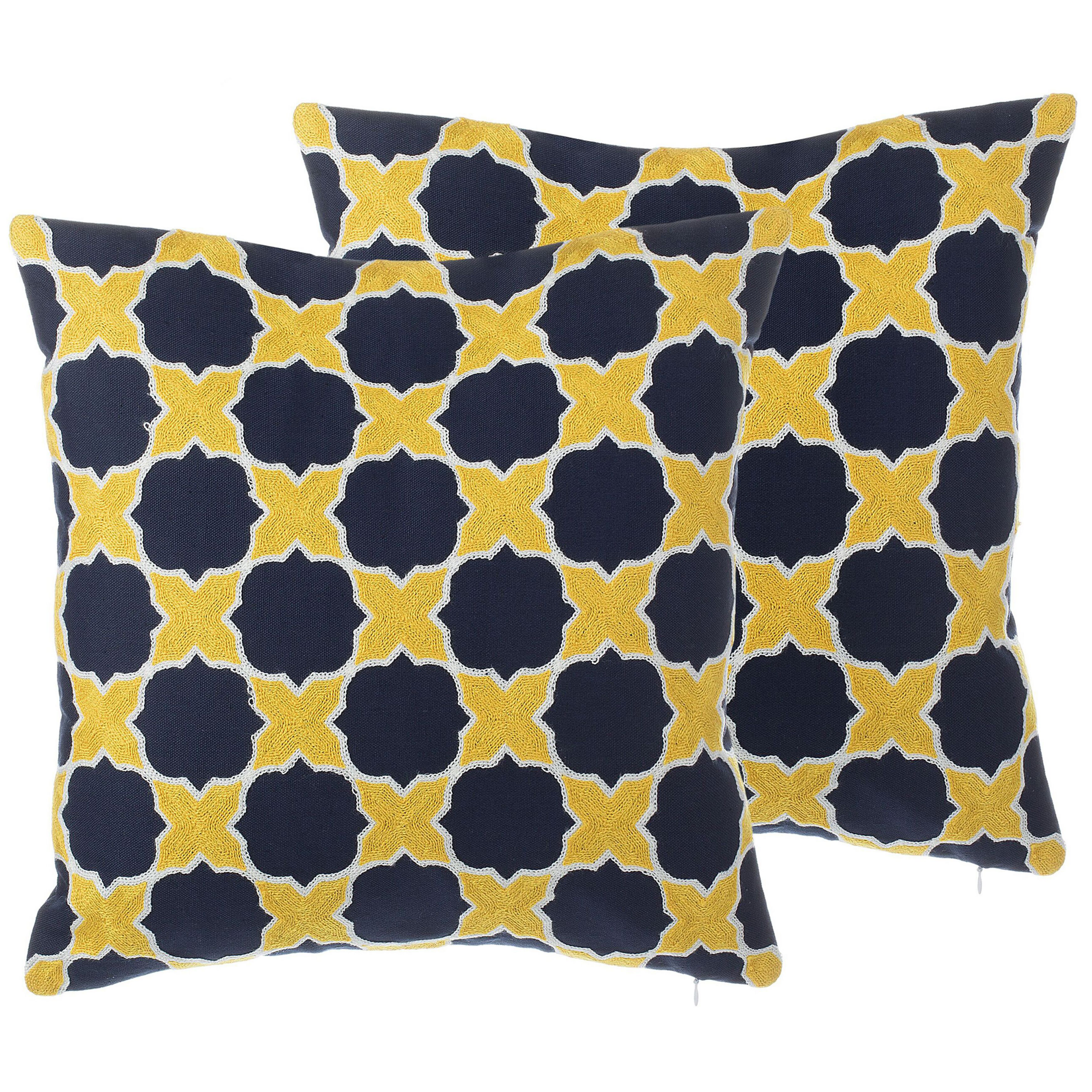 Set van 2 kussens Katoen Blauw MUSCARI 45 x 45 cm