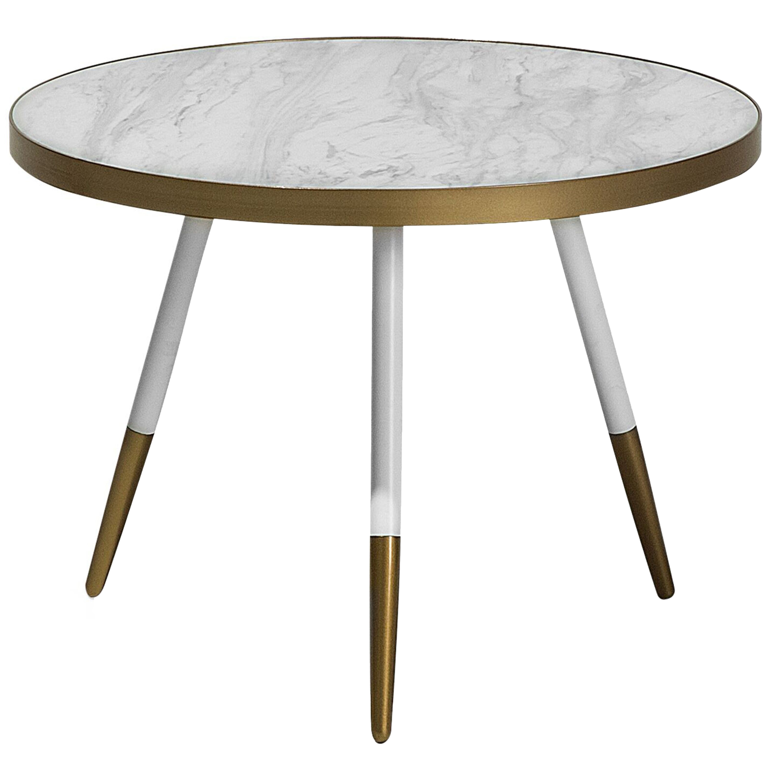 Salontafel MDF Marmereffect Wit marmer RAMONA