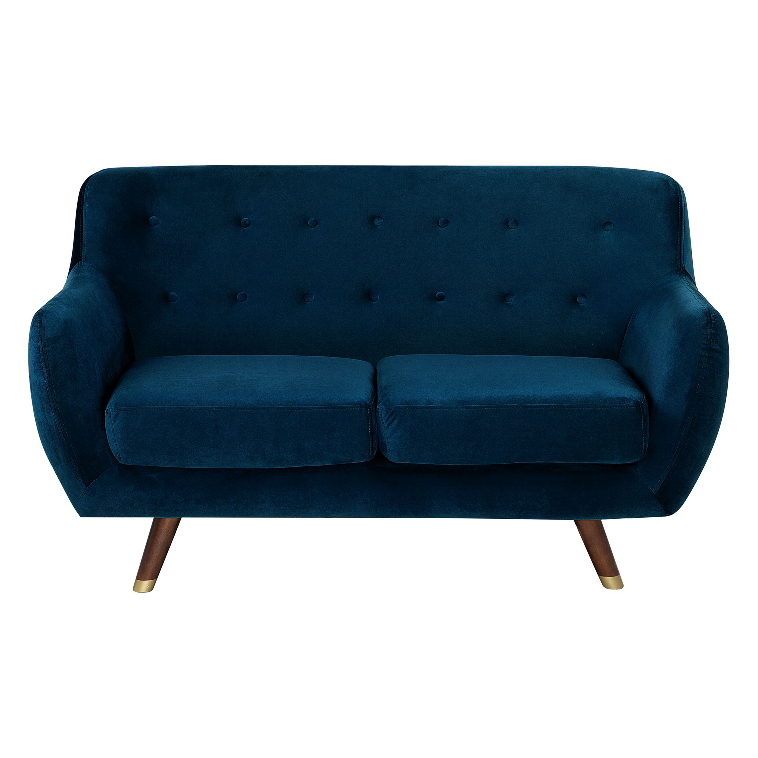 Tweezitsbank fluweel marineblauw BODO