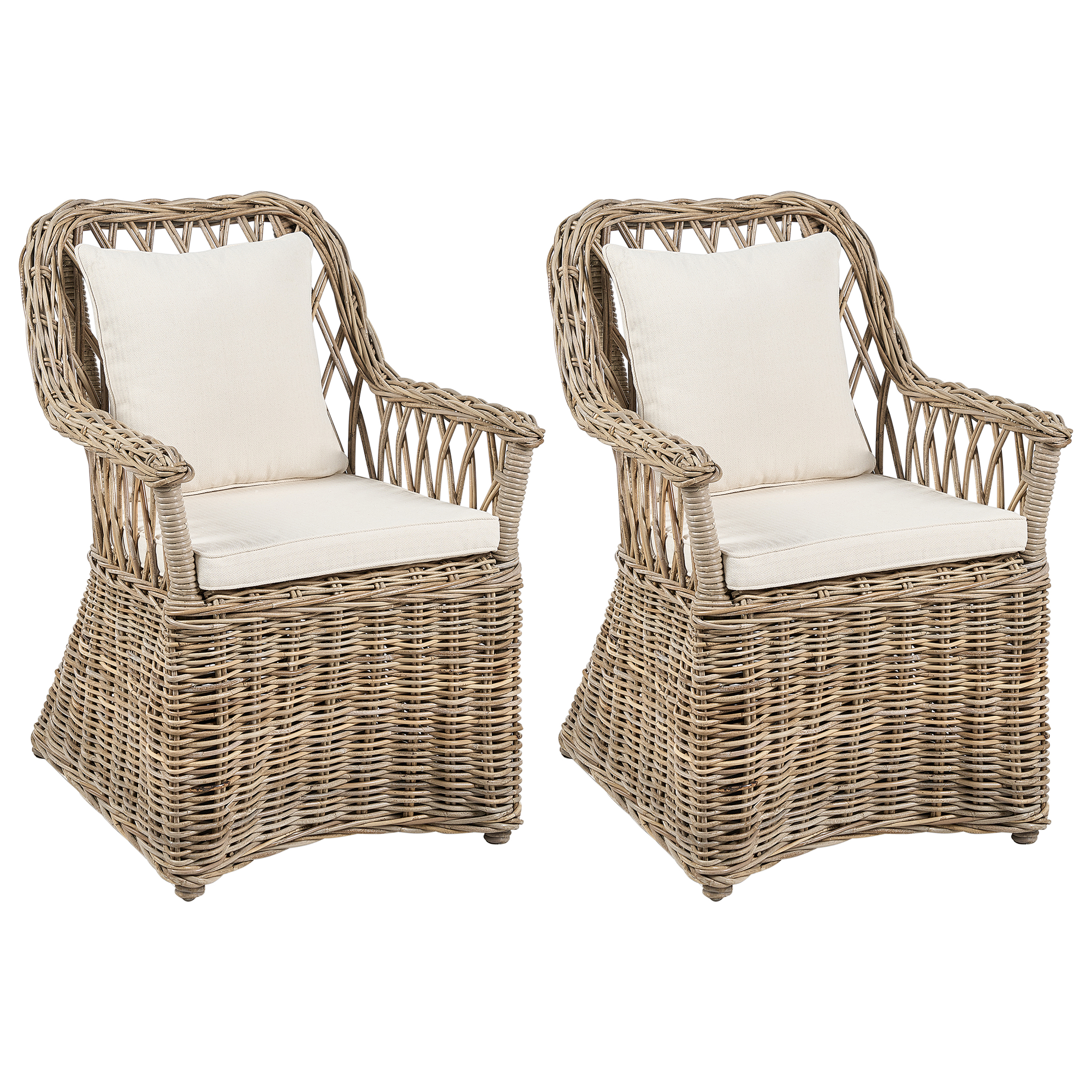 Set van 2 stoelen Rotan Lichtbeige MAROS II