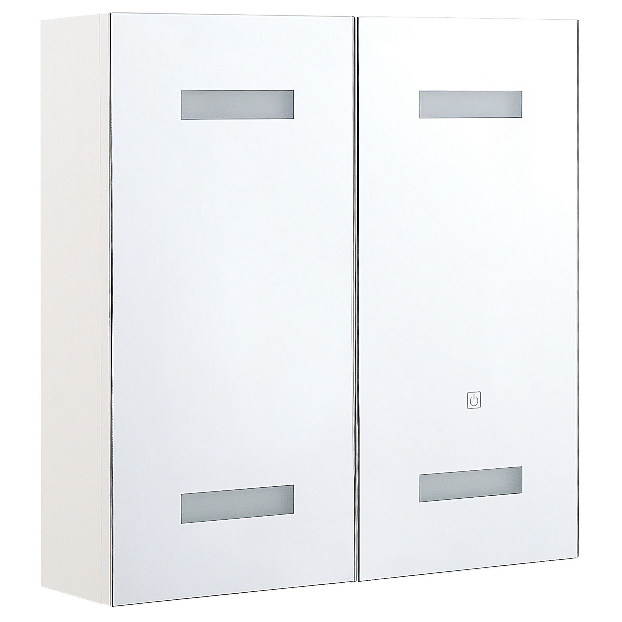 Spiegelkast met LED-verlichting wit/zilver TALAGAPA