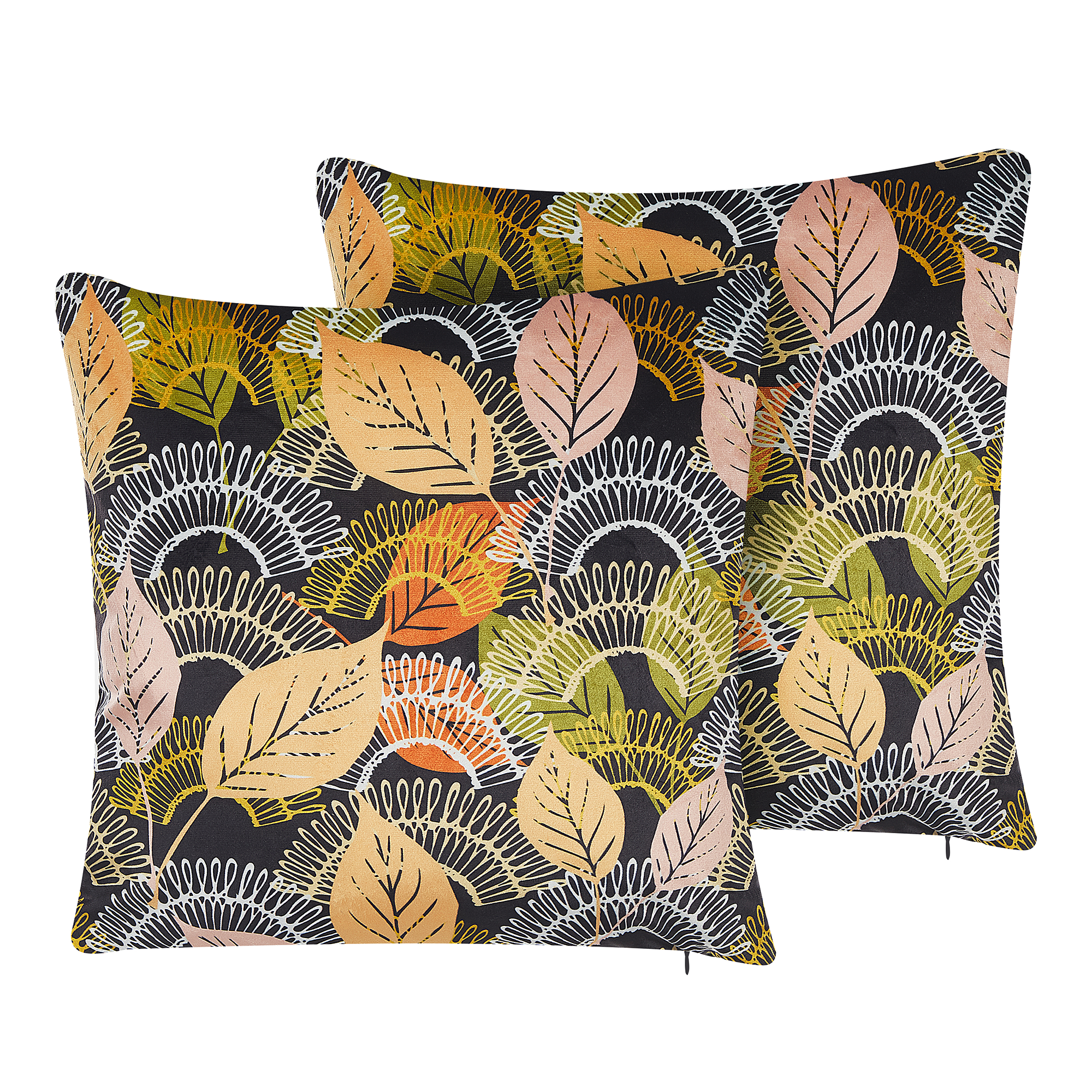 Set van 2 kussens Fluweel Multicolor LAGURUS 45 x 45 cm