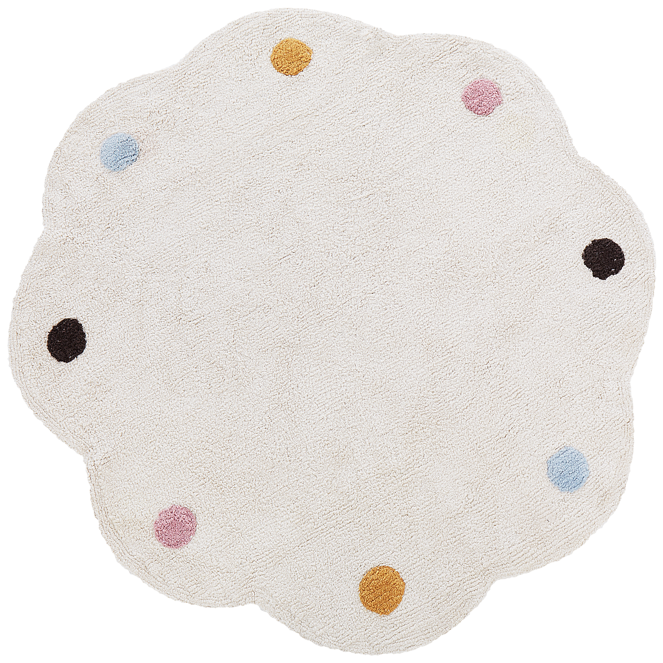 Vloerkleed katoen beige ⌀ 120 cm DUREVI