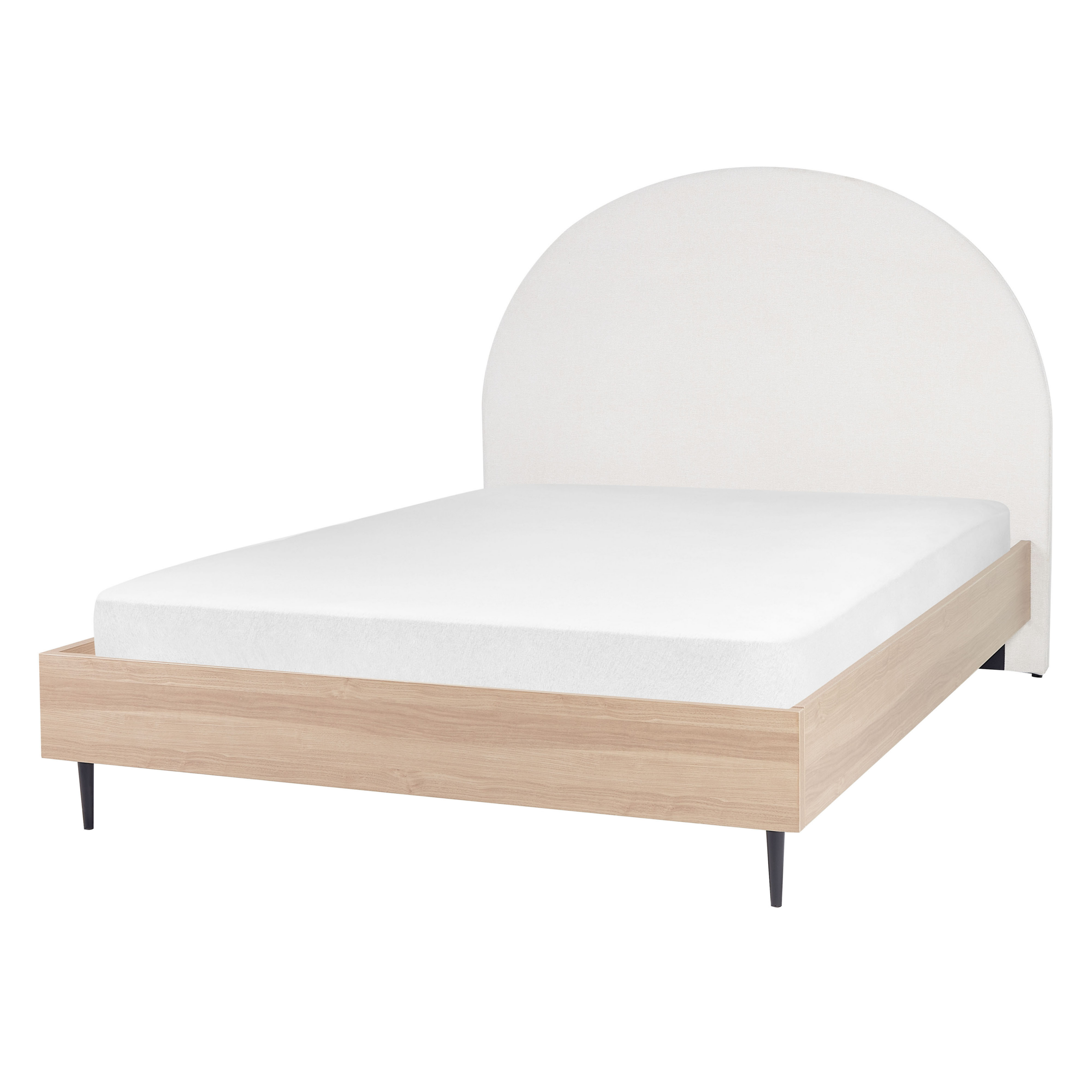 Bed stof wit 140 x 200 cm MILLAY