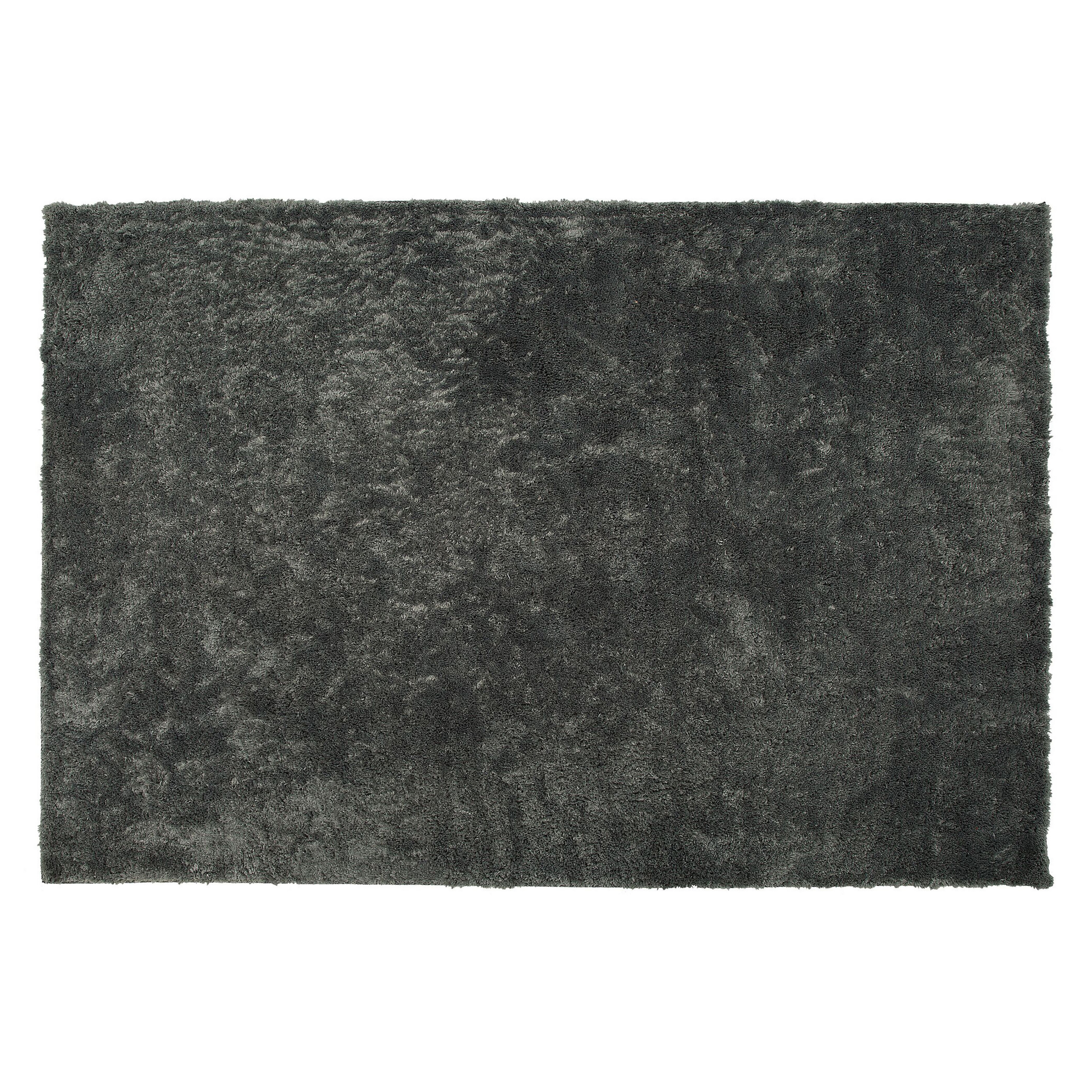 Vloerkleed polyester donkergrijs 140 x 200 cm EVREN