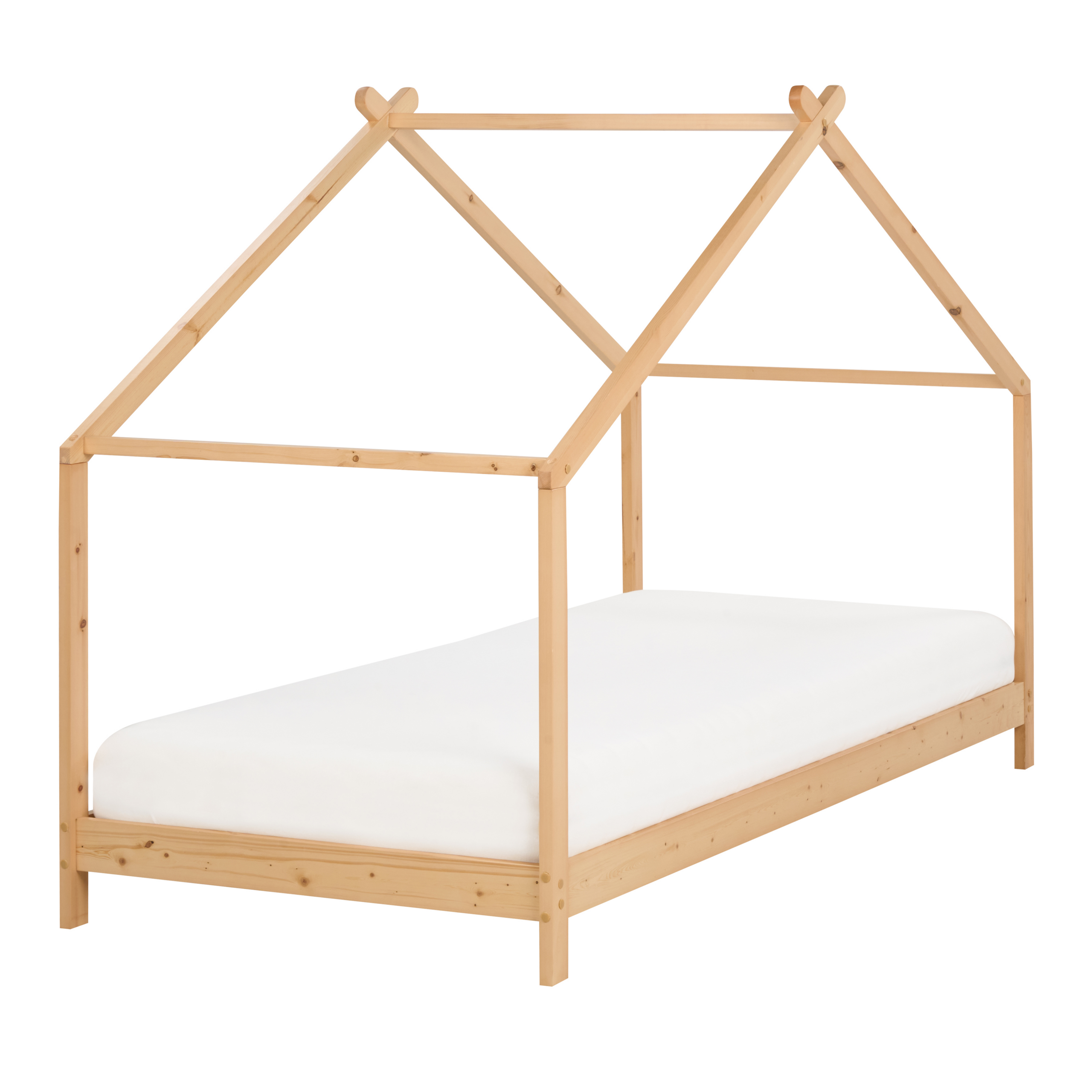 Kinderbed hout lichtbruin 90 x 200 cm ORLU