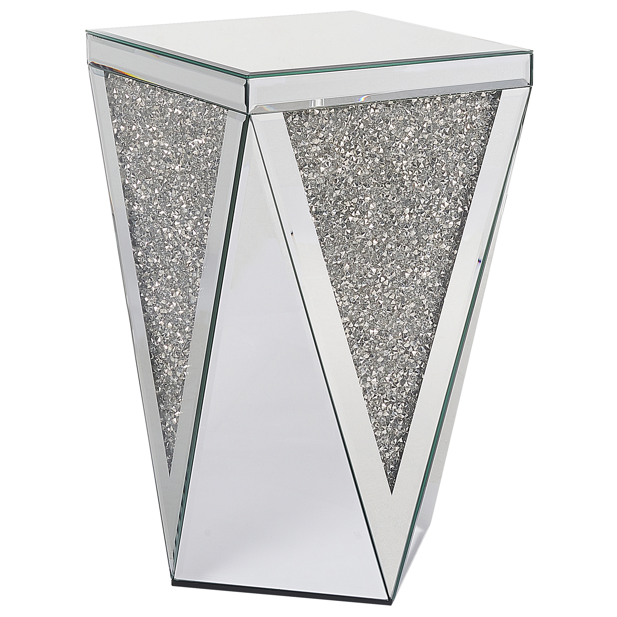 Bijzettafel gespiegeld zilver LUXEY
