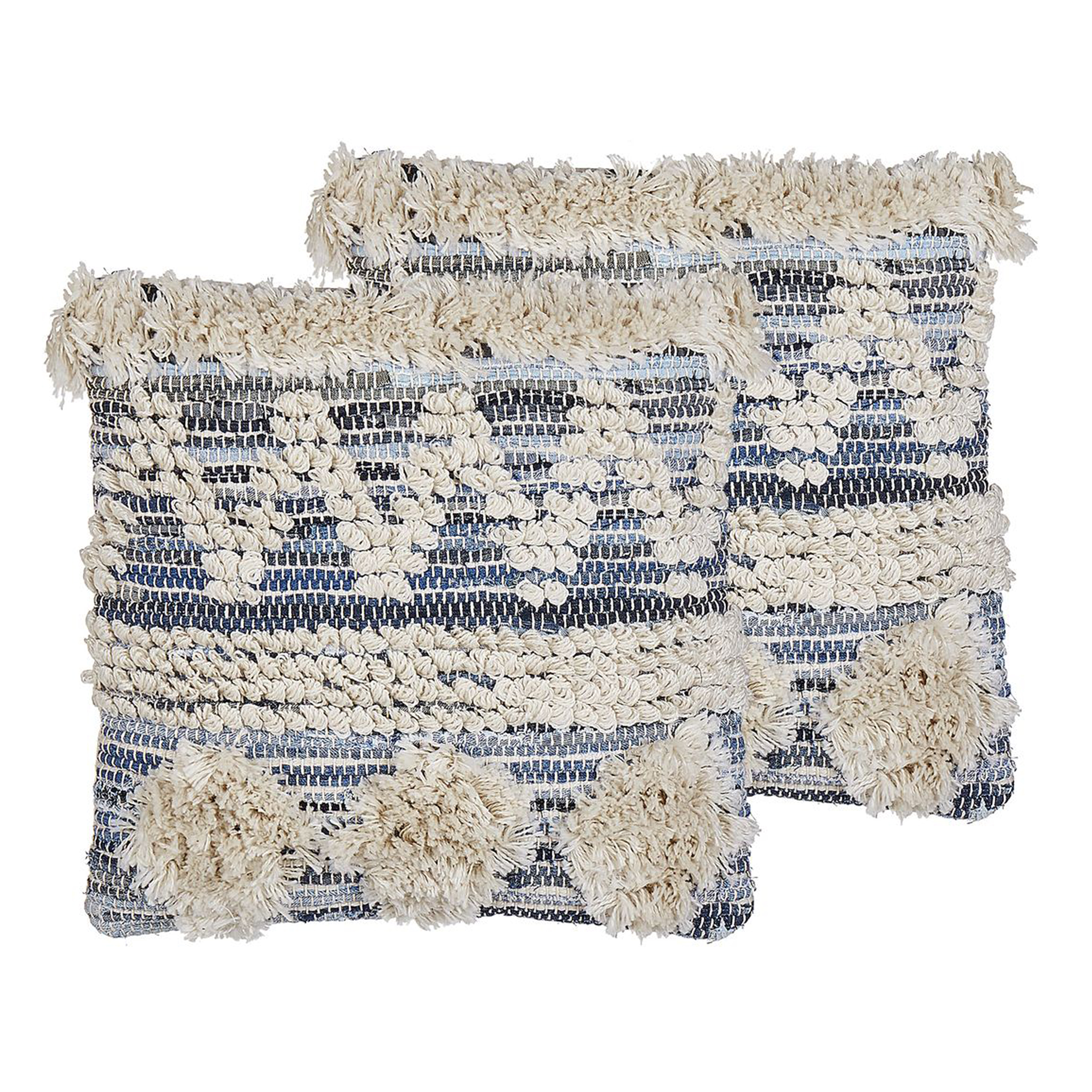 Set van 2 kussens Getuft Blauw EYTELIA 45 x 45 cm