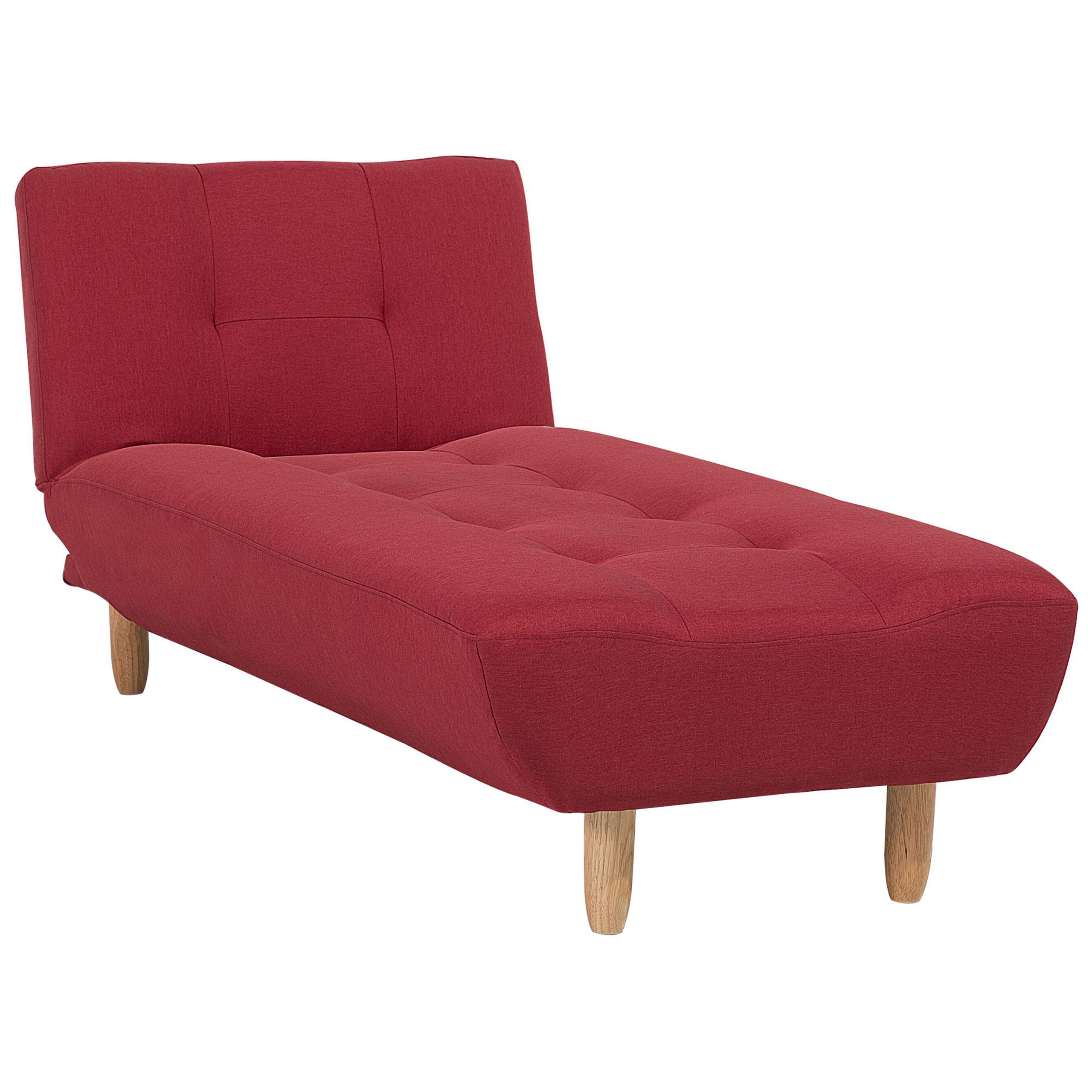 Chaise longue stof rood ALSTEN