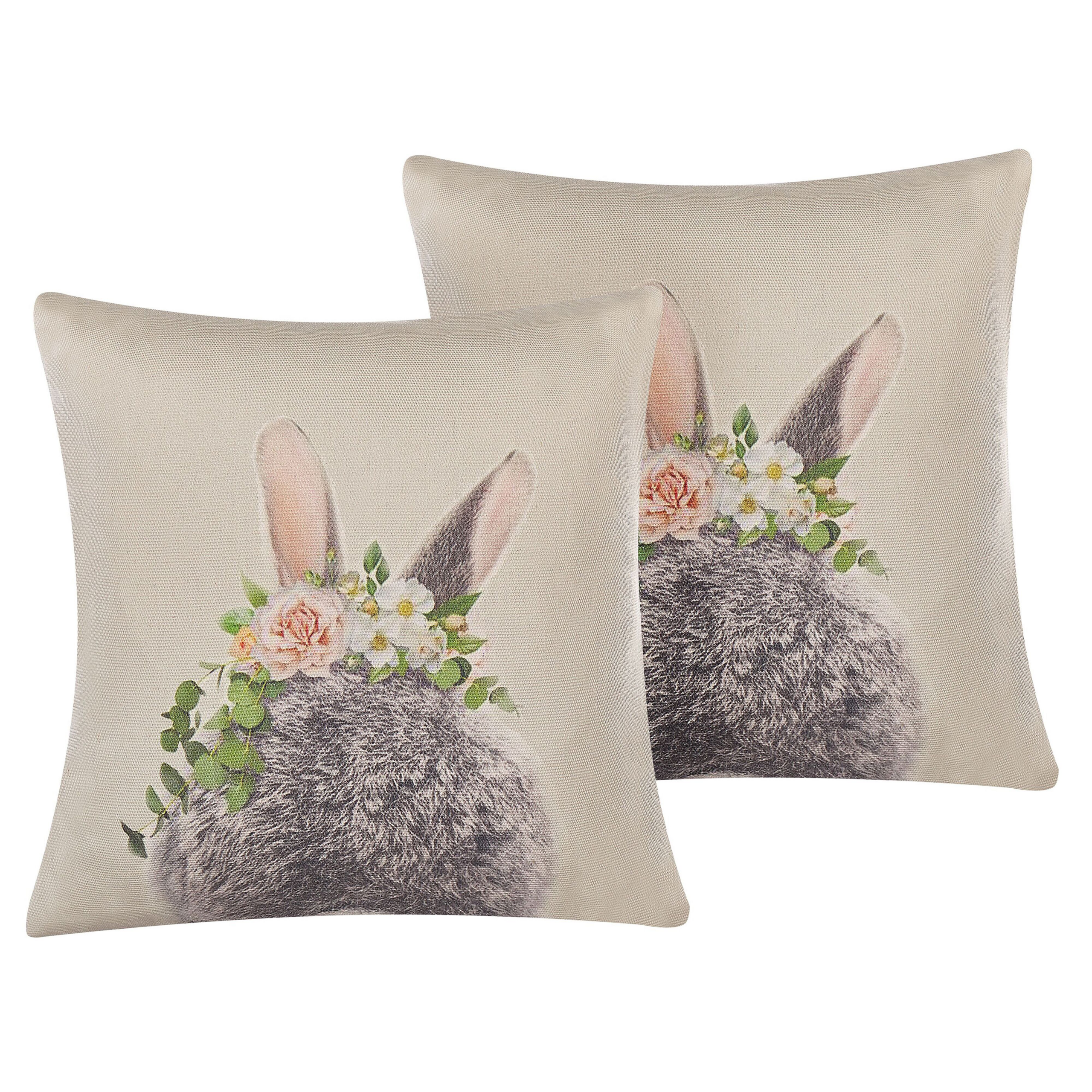 Set van 2 kussens Taupe FATSIA 45 x 45 cm
