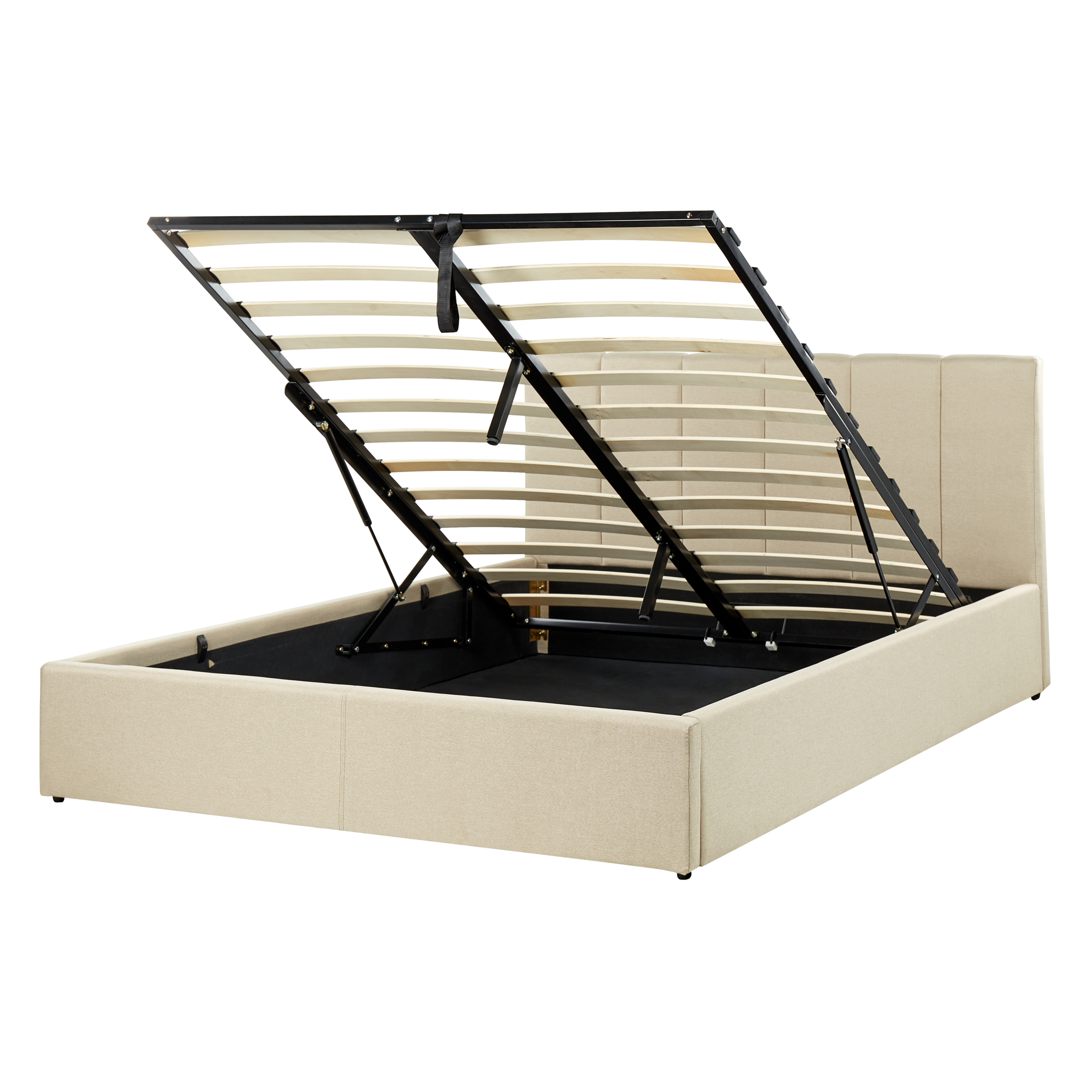 Bed stof beige 140 x 200 cm DREUX