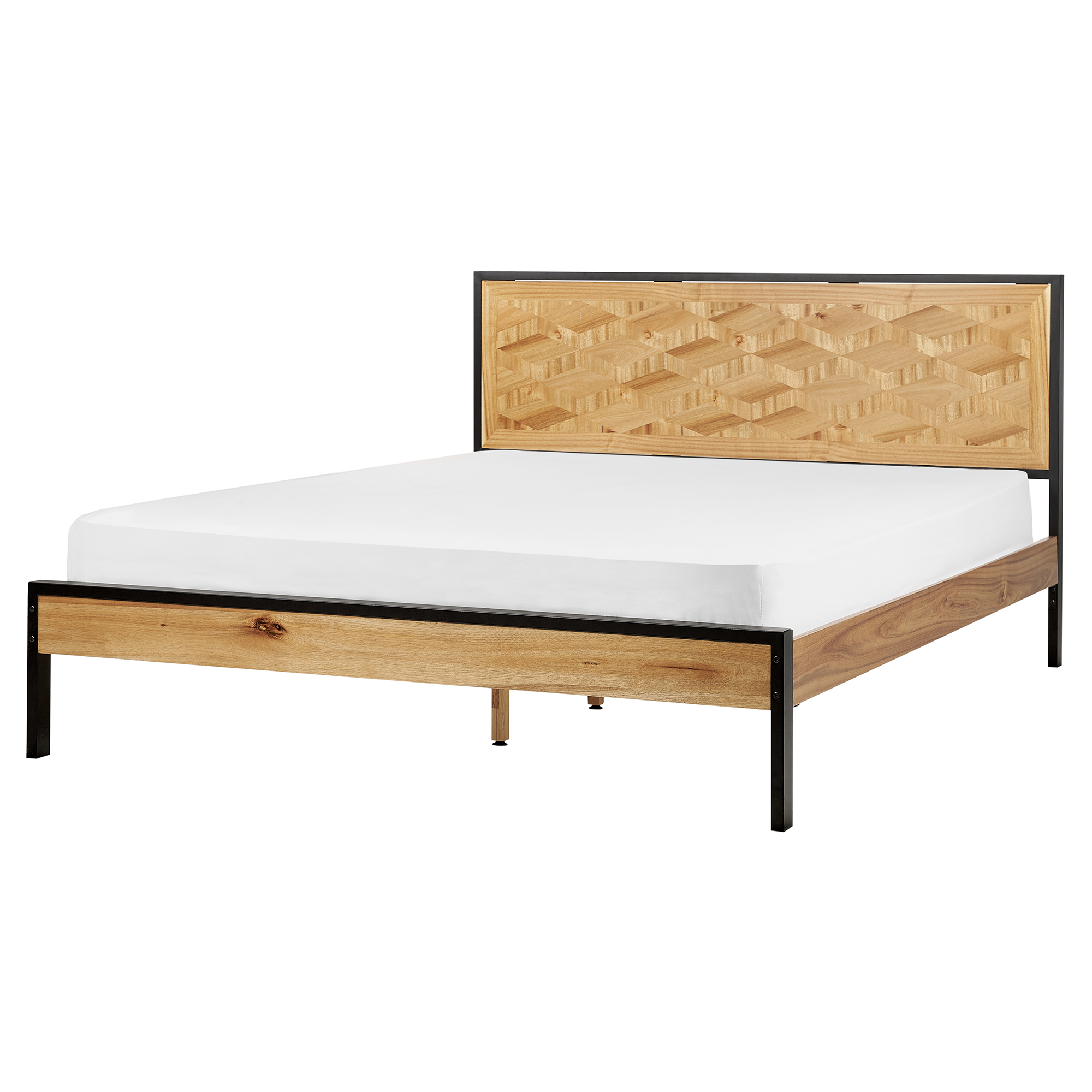 Bed hout lichtbruin 160 x 200 cm ERVILLERS