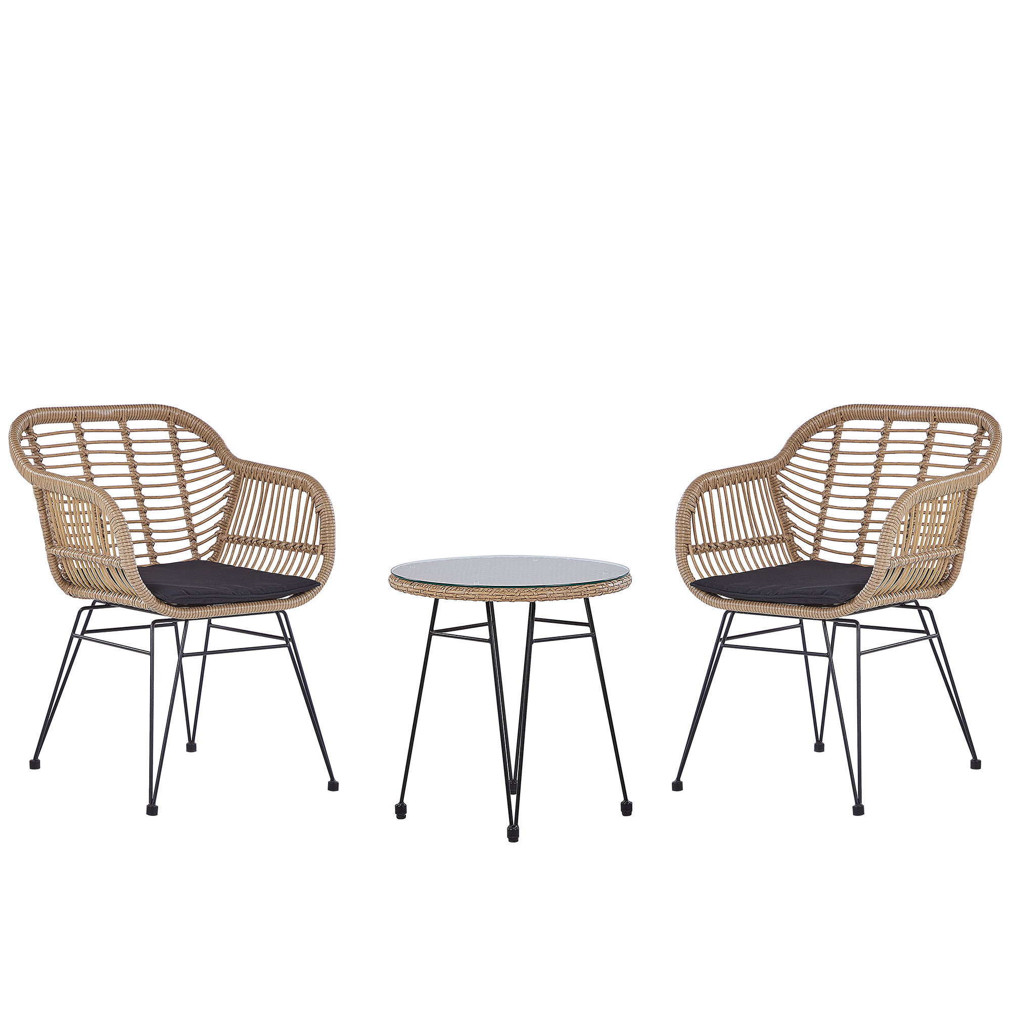 Bistroset met kussen Natuurlijk TROPEA II