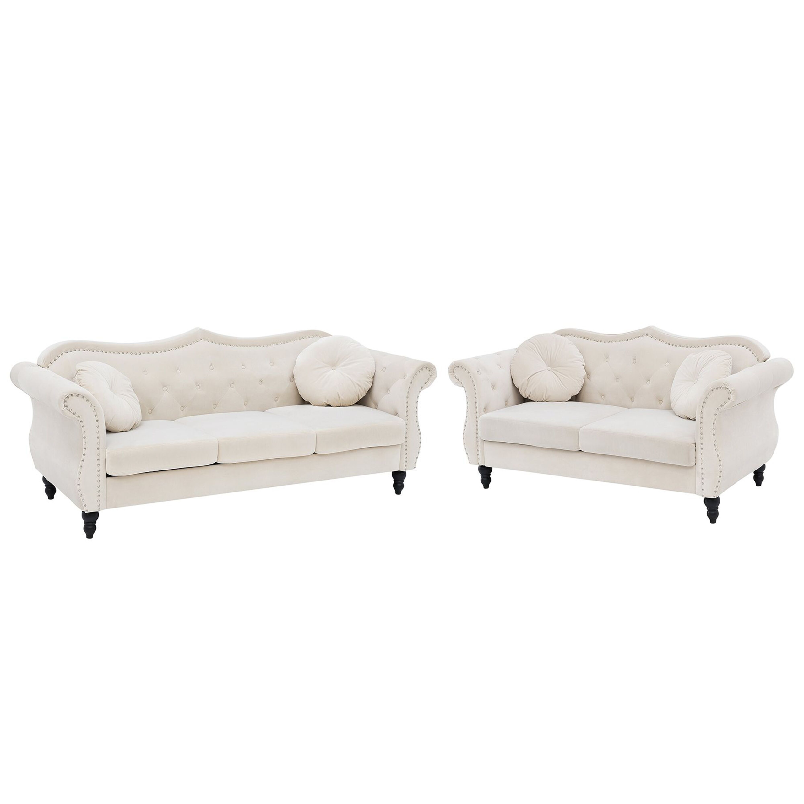 Bankenset fluweel beige SKIEN