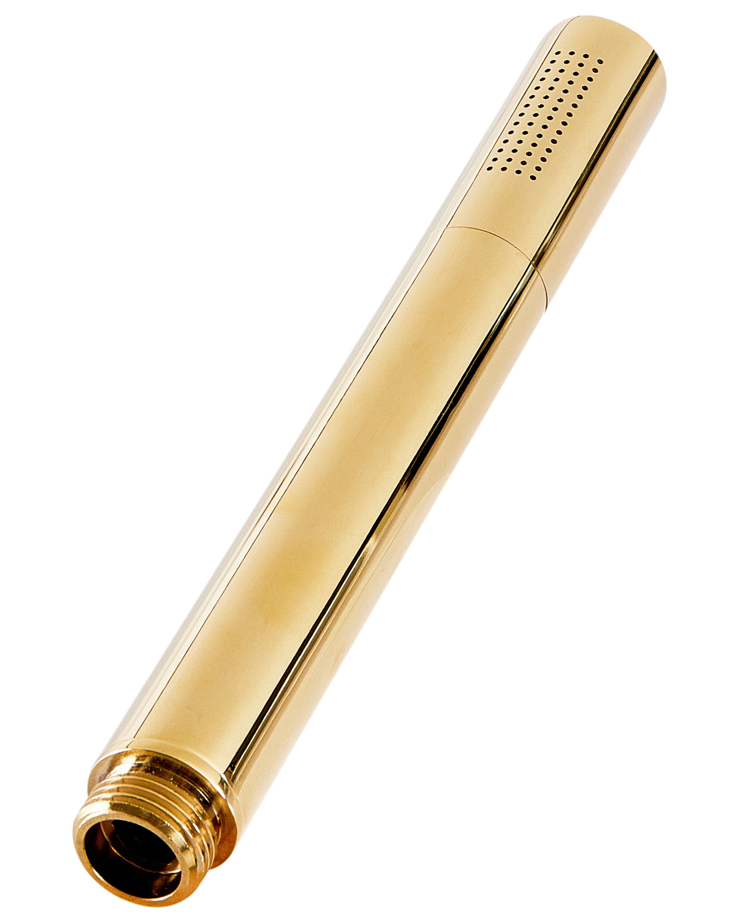 Klassische Badezimmer-Handbrause – Messing, Goldfarben, Mit Keramikgriff, Telefon-Design, G1/2" Anschluss